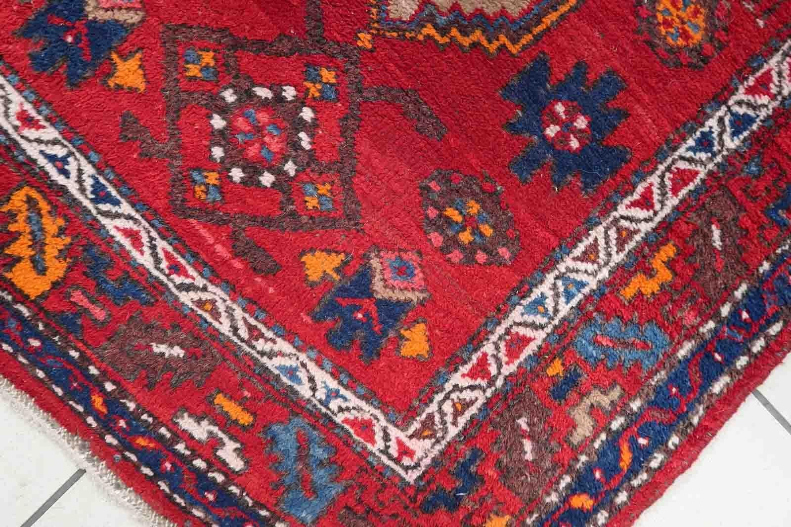 Handgefertigter Vintage-Teppich im Hamadan-Stil, 1970er Jahre, 1C1053 (Ende des 20. Jahrhunderts) im Angebot