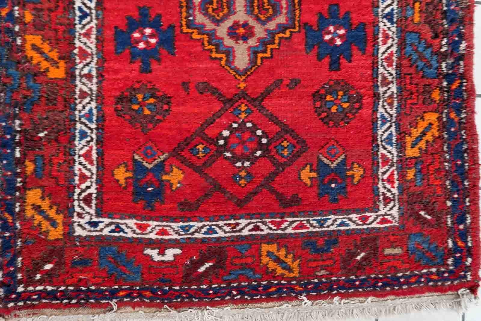 Handmade Vintage Hamadan Style Rug, 1970s, 1C1053 For Sale 2