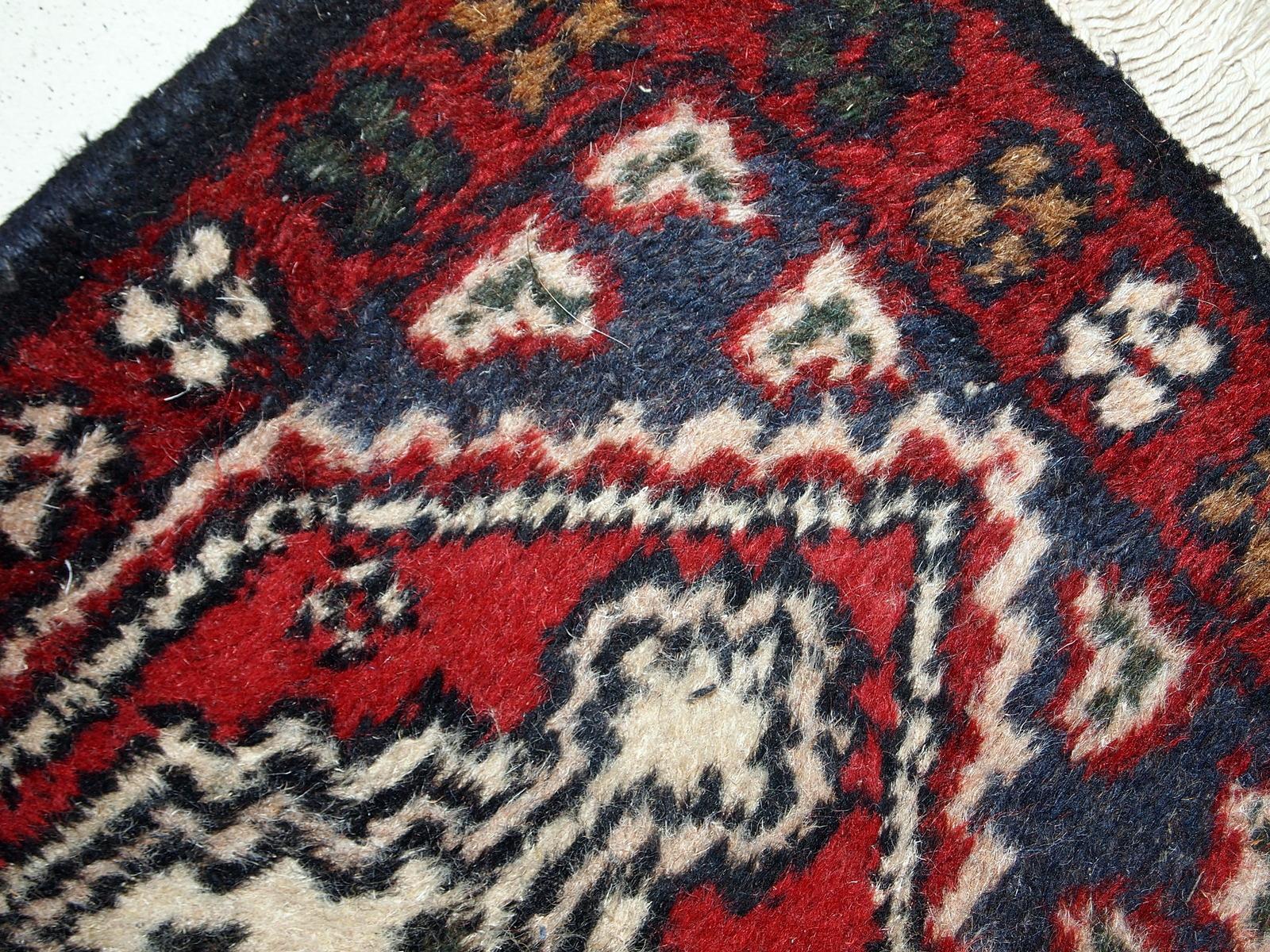 Asian Handmade Vintage Hamadan Style Rug, 1970s, 1C612 For Sale