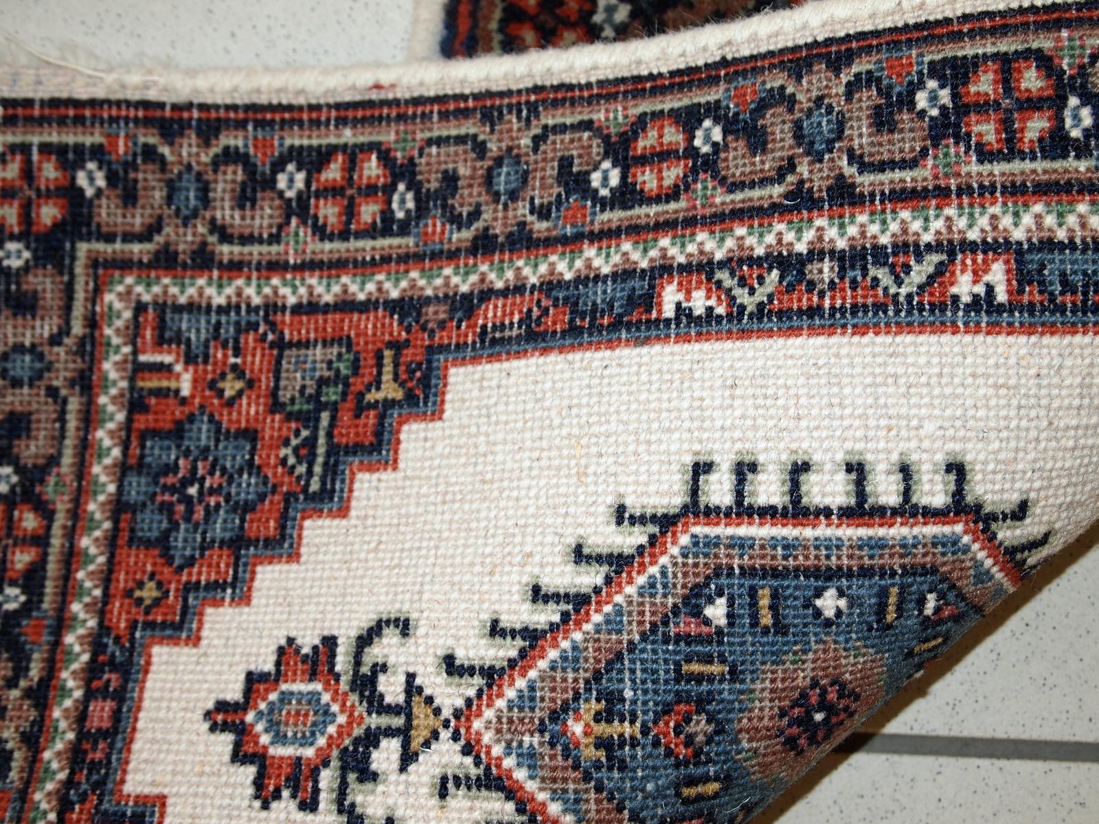 Handgefertigter Vintage-Teppich im Hamadan-Stil, 1970er Jahre, 1C652 (Ende des 20. Jahrhunderts) im Angebot