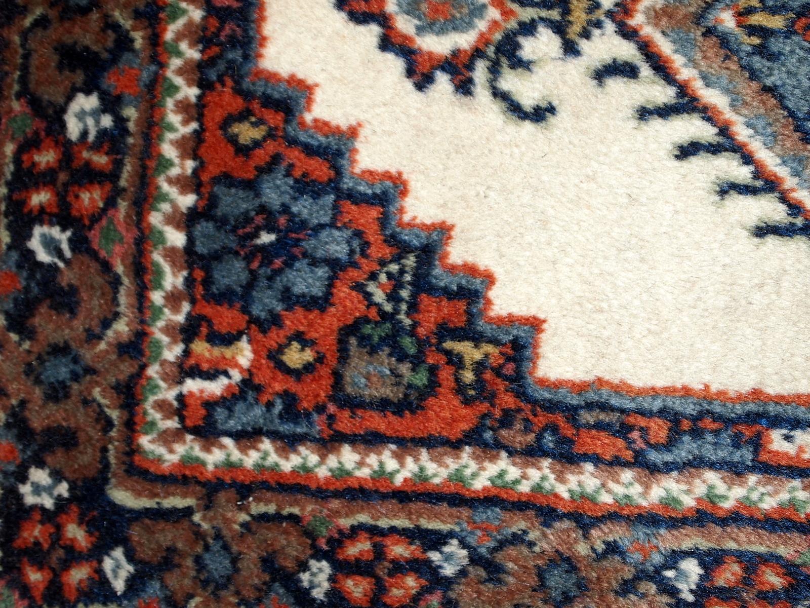Lana Tappeto vintage fatto a mano in stile Hamadan, anni '70, 1C652 in vendita