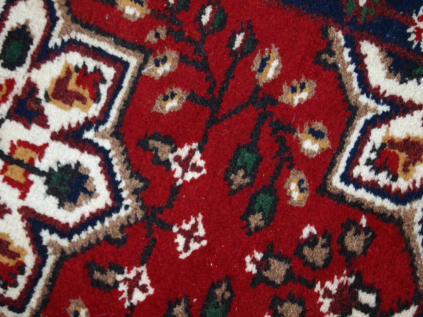Wool Handmade Vintage Hamadan Style Rug, 1970s, 1C653