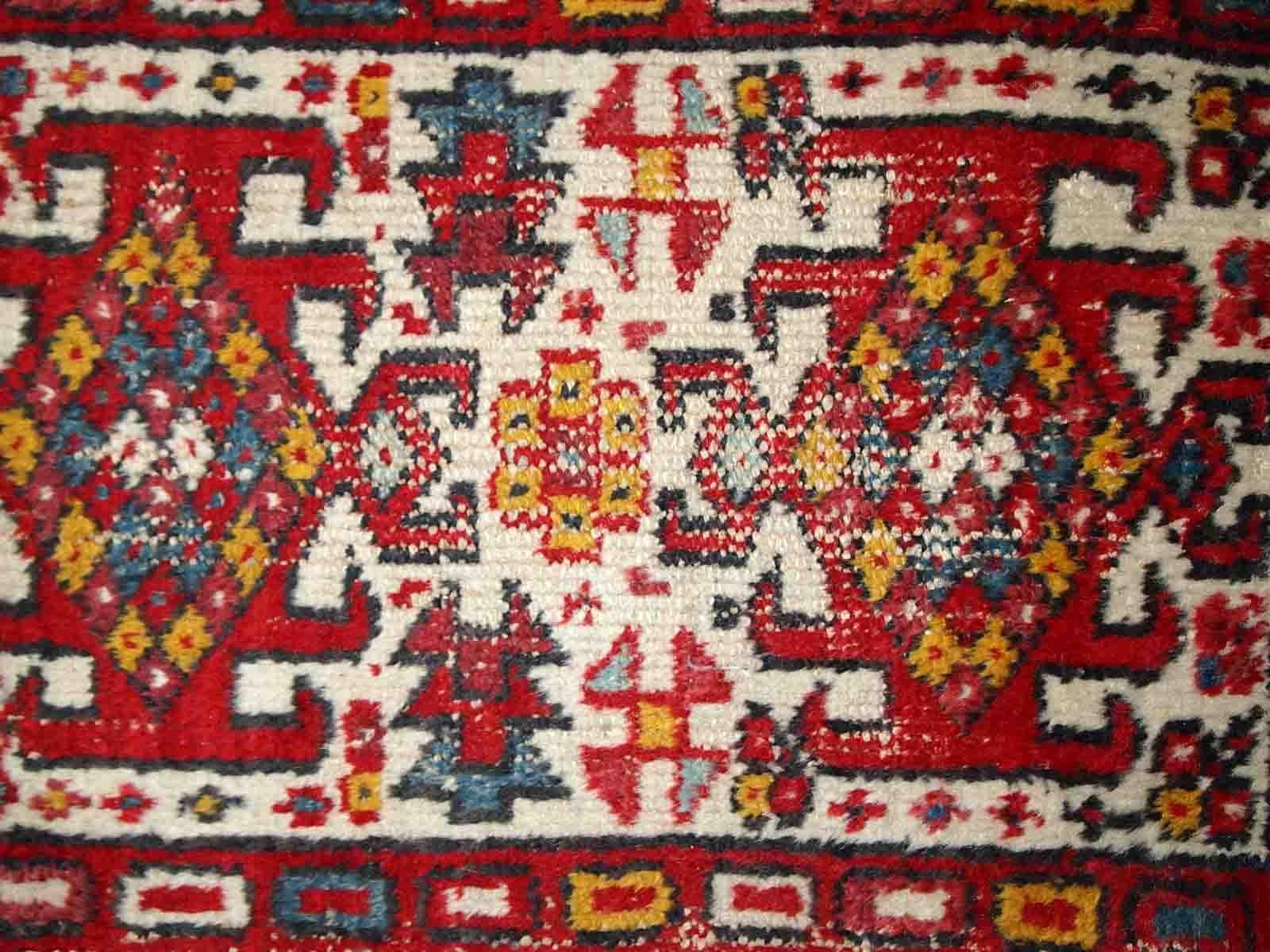 Handgefertigter Vintage-Teppich im Hamadan-Stil, 1970er Jahre, 1C752 (Ende des 20. Jahrhunderts) im Angebot