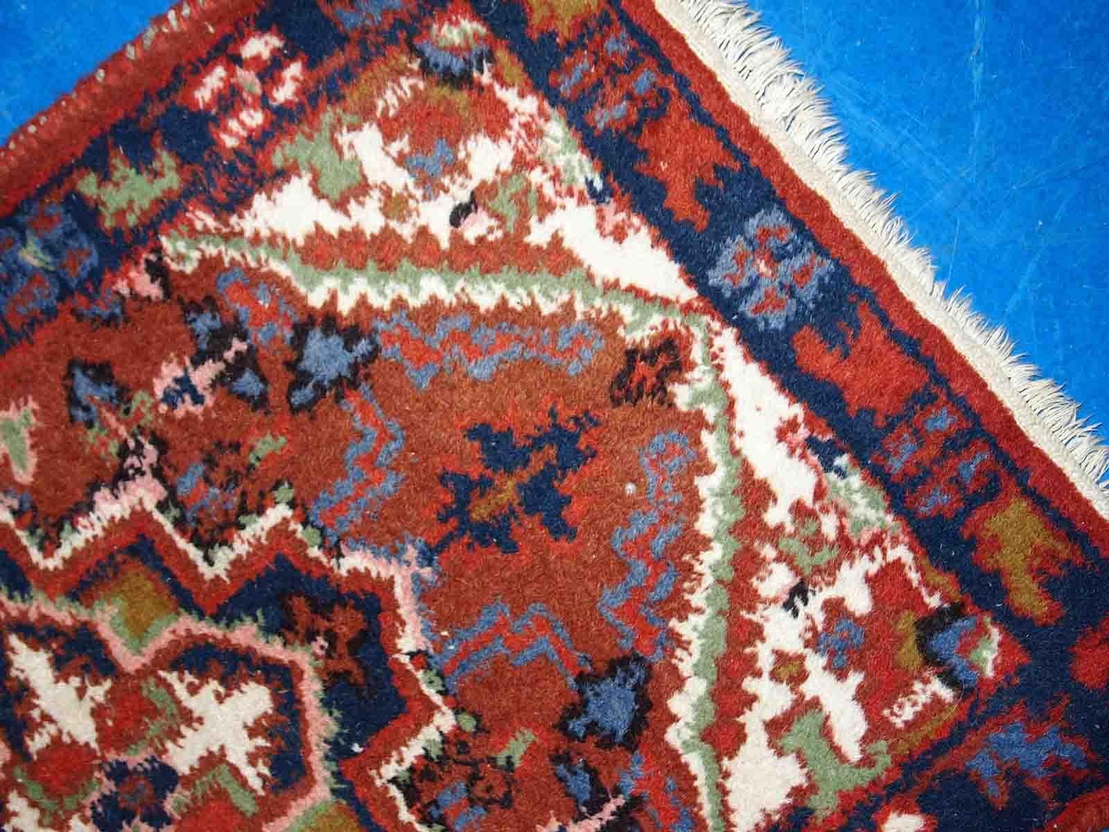 Handgefertigter Vintage-Teppich im Hamadan-Stil, 1970er Jahre, 1C753 (Handgeknüpft) im Angebot