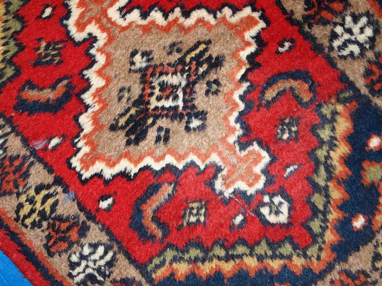 Handmade Vintage Hamadan Style Rug, 1970s, 1C755 In Good Condition For Sale In Bordeaux, FR