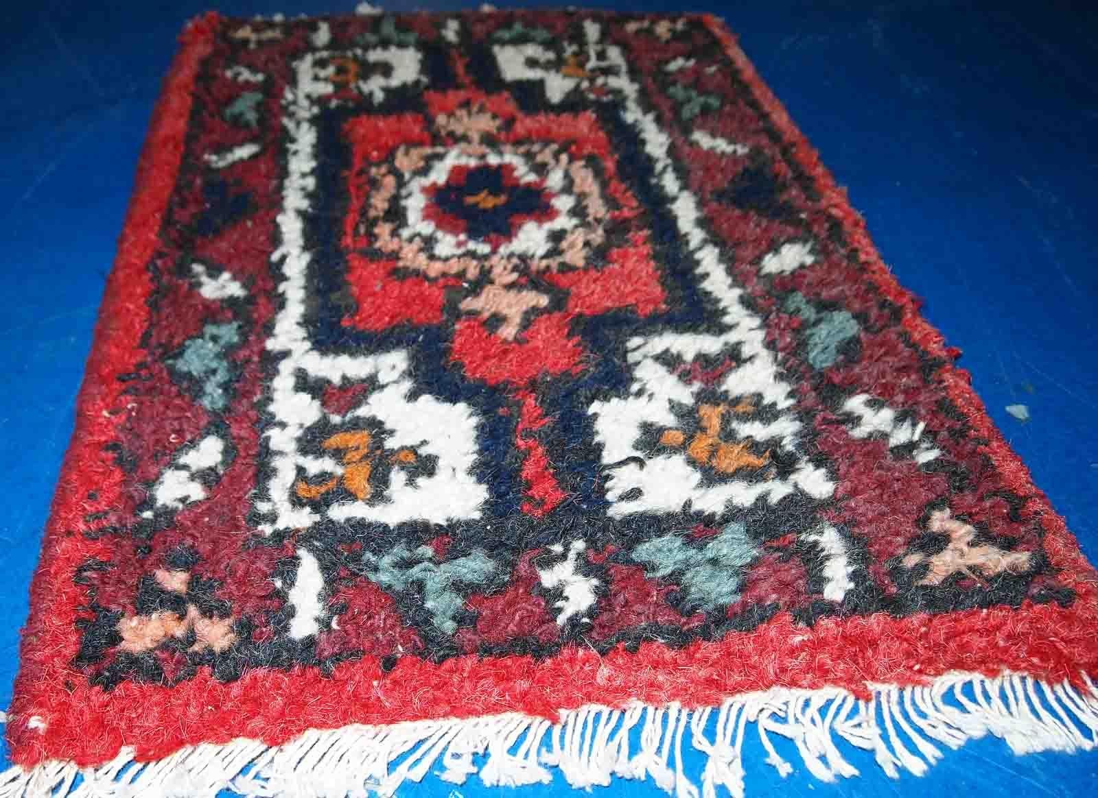 Handgefertigter Vintage-Teppich im Hamadan-Stil, 1970er Jahre, 1C759 (Ende des 20. Jahrhunderts) im Angebot