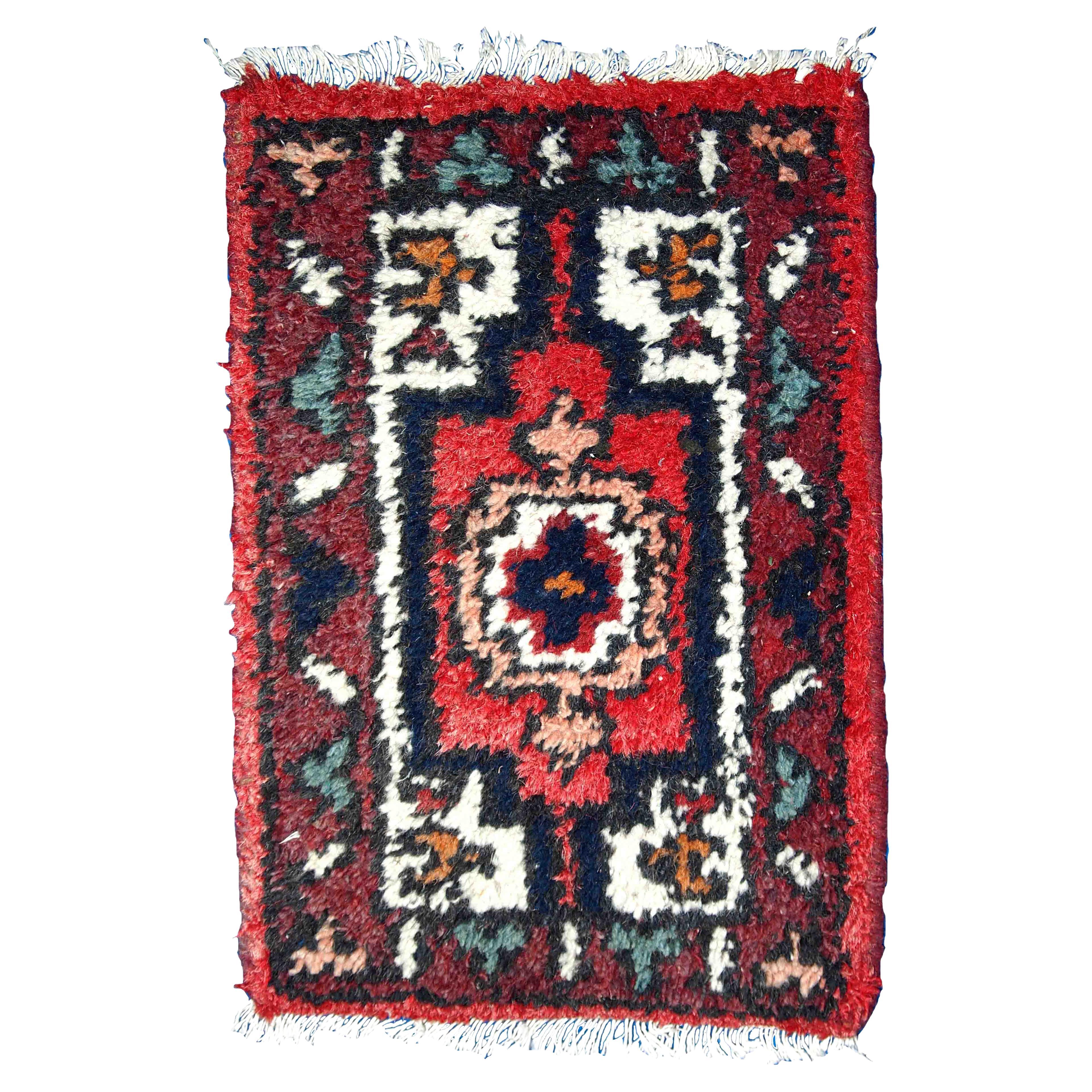 Handmade Vintage Hamadan Style Rug, 1970s, 1C759 For Sale