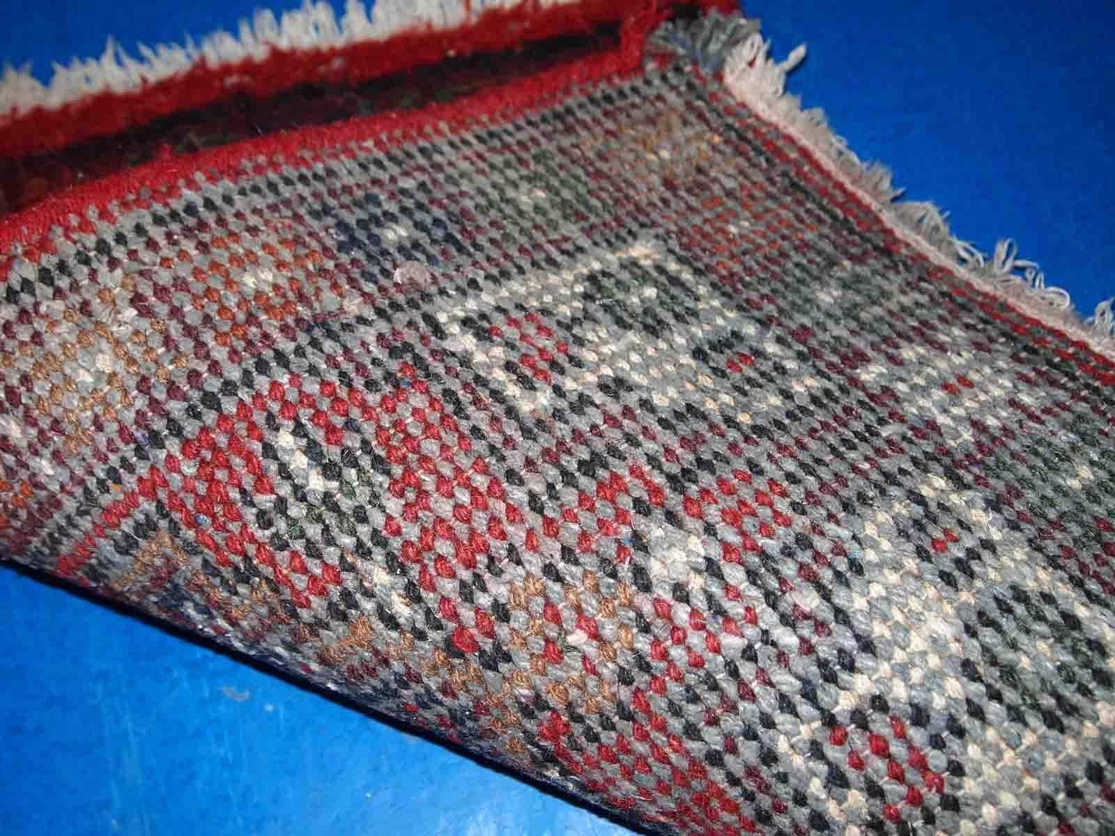 Hand-Knotted Handmade Vintage Hamadan Style Rug, 1970s, 1C760 For Sale