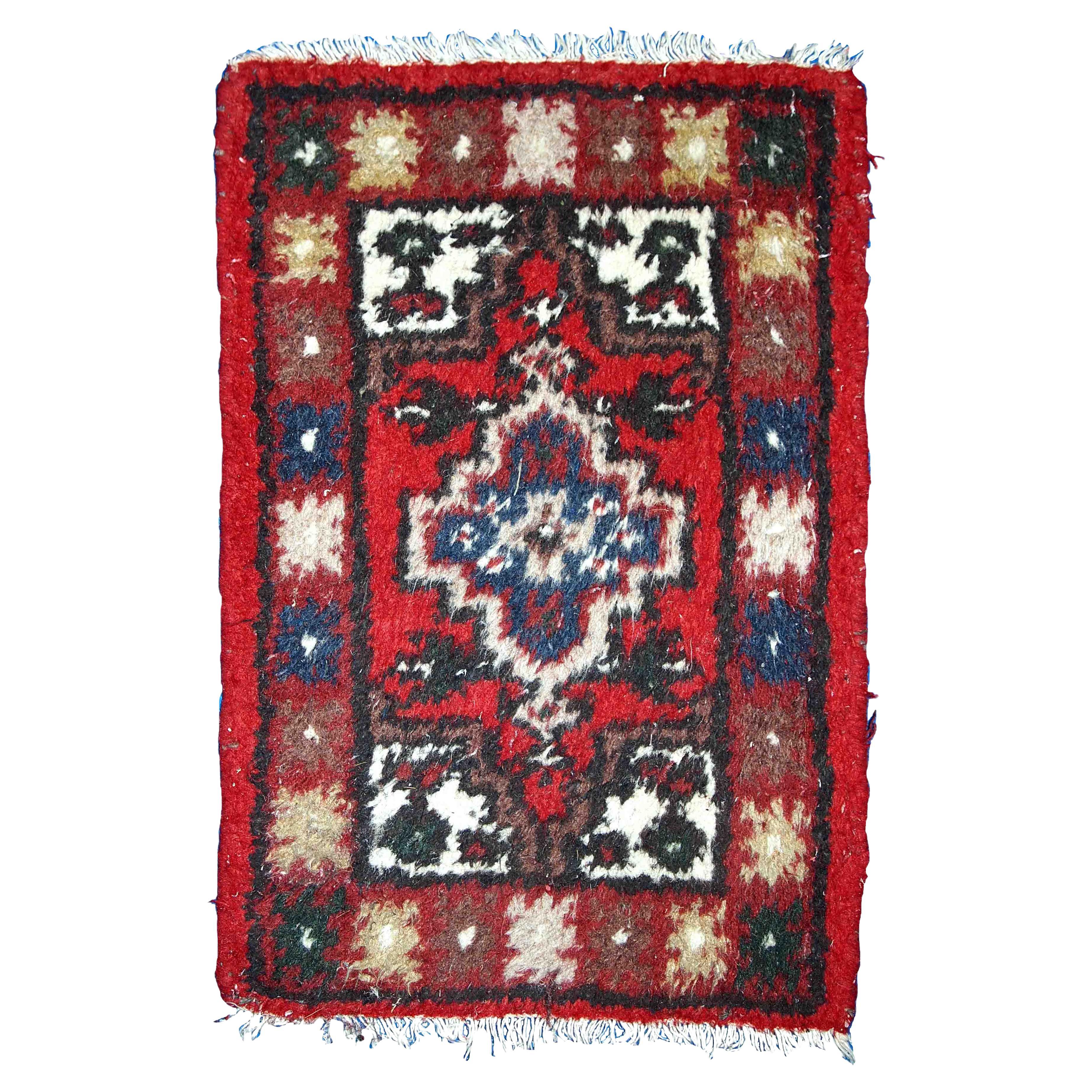 Handgefertigter Vintage-Teppich im Hamadan-Stil, 1970er Jahre, 1C762 im Angebot