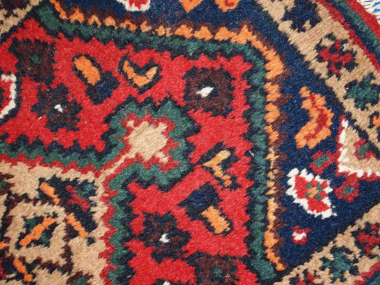Handgefertigter Vintage-Teppich im Hamadan-Stil, 1970er Jahre, 1C763 im Zustand „Gut“ im Angebot in Bordeaux, FR