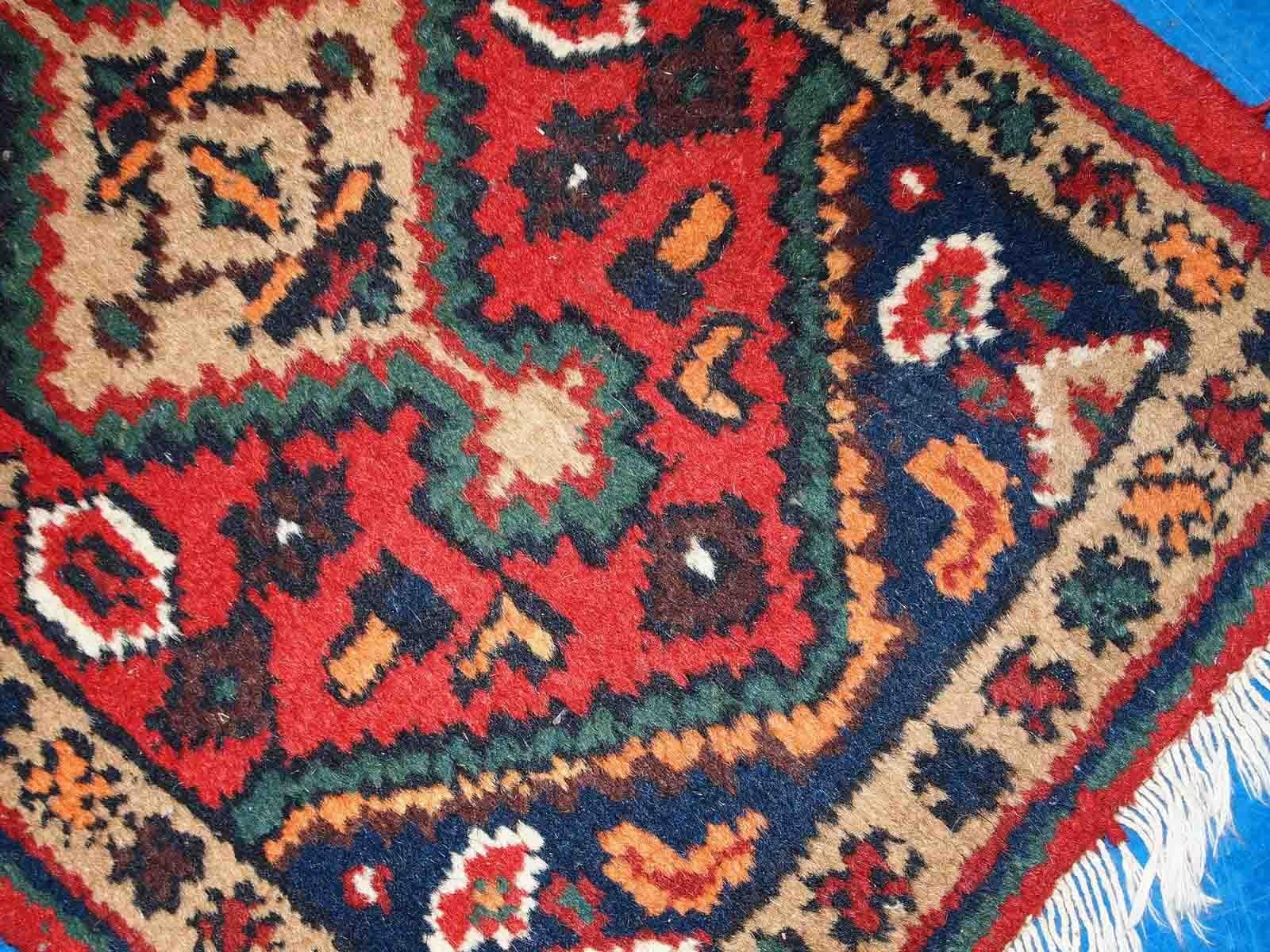 Handgefertigter Vintage-Teppich im Hamadan-Stil, 1970er Jahre, 1C763 (Ende des 20. Jahrhunderts) im Angebot