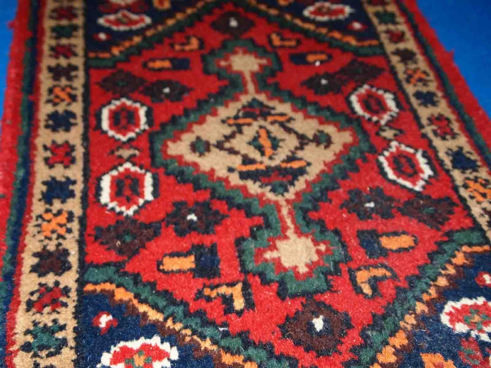 Handgefertigter Vintage-Teppich im Hamadan-Stil, 1970er Jahre, 1C763 im Angebot 1