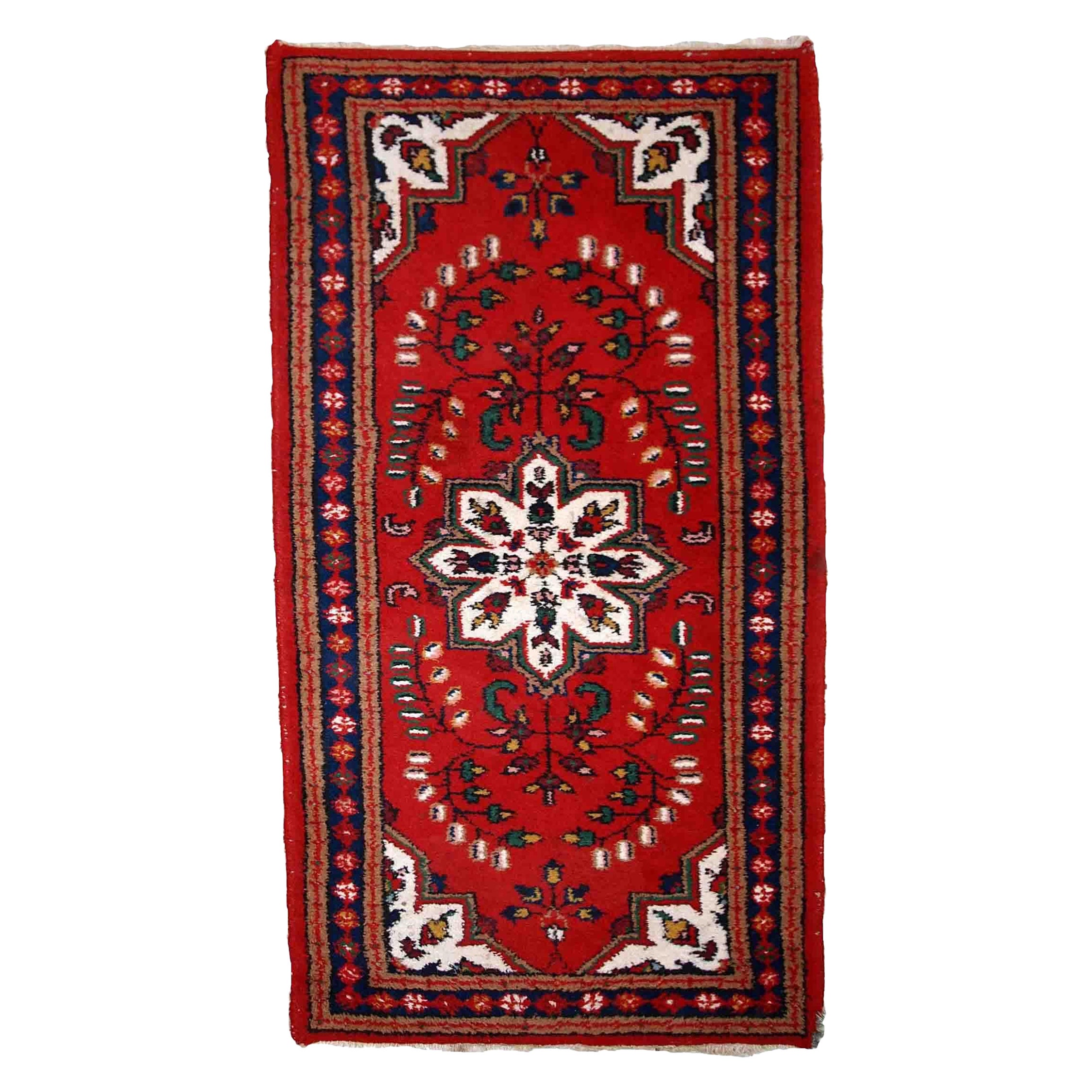 Tappeto vintage fatto a mano in stile Hamadan, anni '70, 1C779