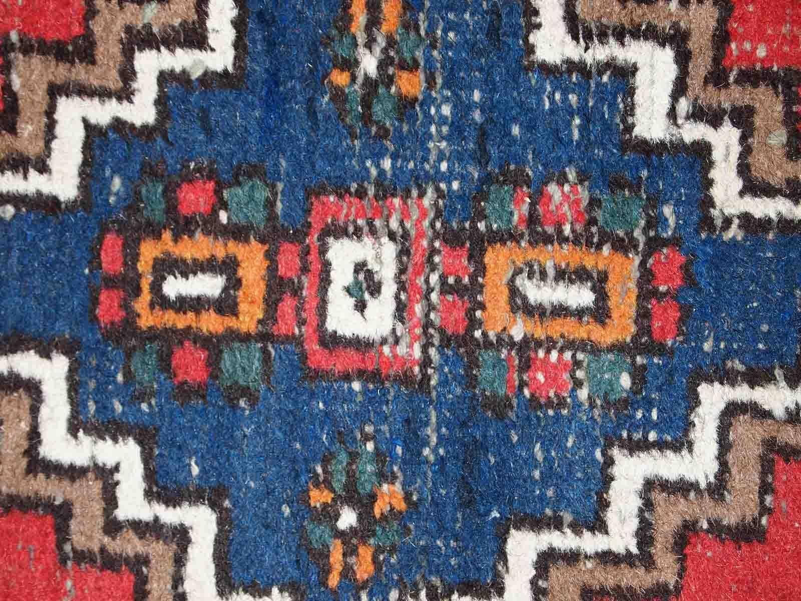 Wool Handmade Vintage Hamadan Style Rug, 1970s, 1C803 For Sale