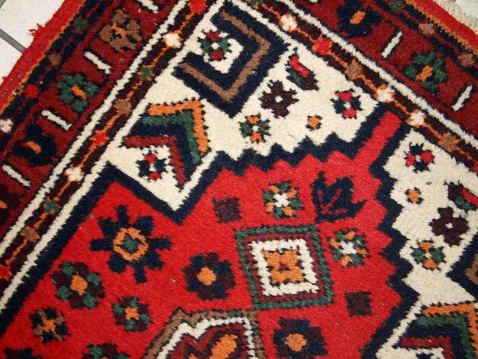 Handgefertigter Vintage-Teppich im Hamadan-Stil, 1970er Jahre, 1C812 (Indisch) im Angebot