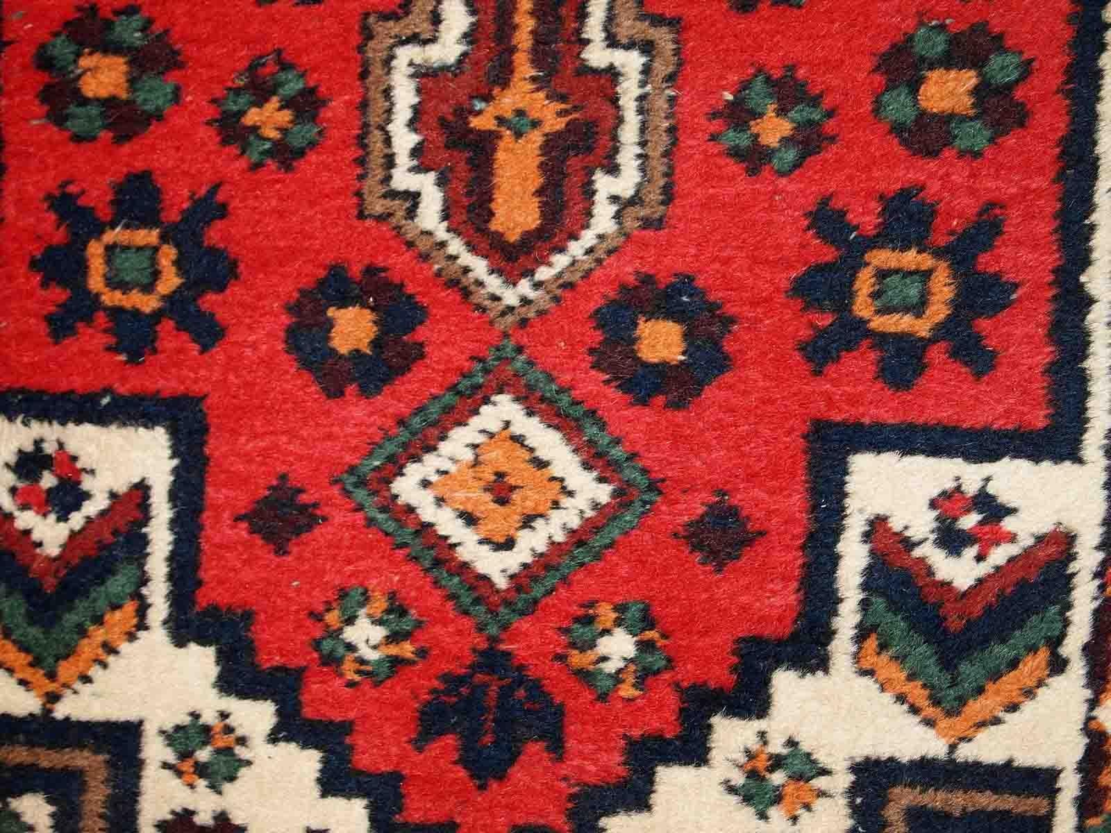 Handgefertigter Vintage-Teppich im Hamadan-Stil, 1970er Jahre, 1C812 (Wolle) im Angebot