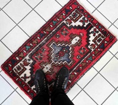 Handmade Vintage Hamadan Style Rug, 1970s, 1C841