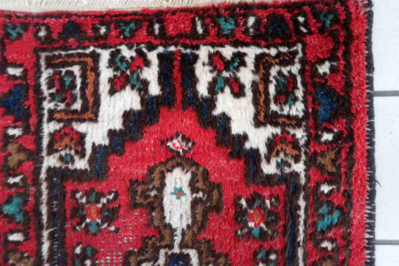 Handmade Vintage Hamadan Style Rug, 1970s, 1C841 For Sale 2