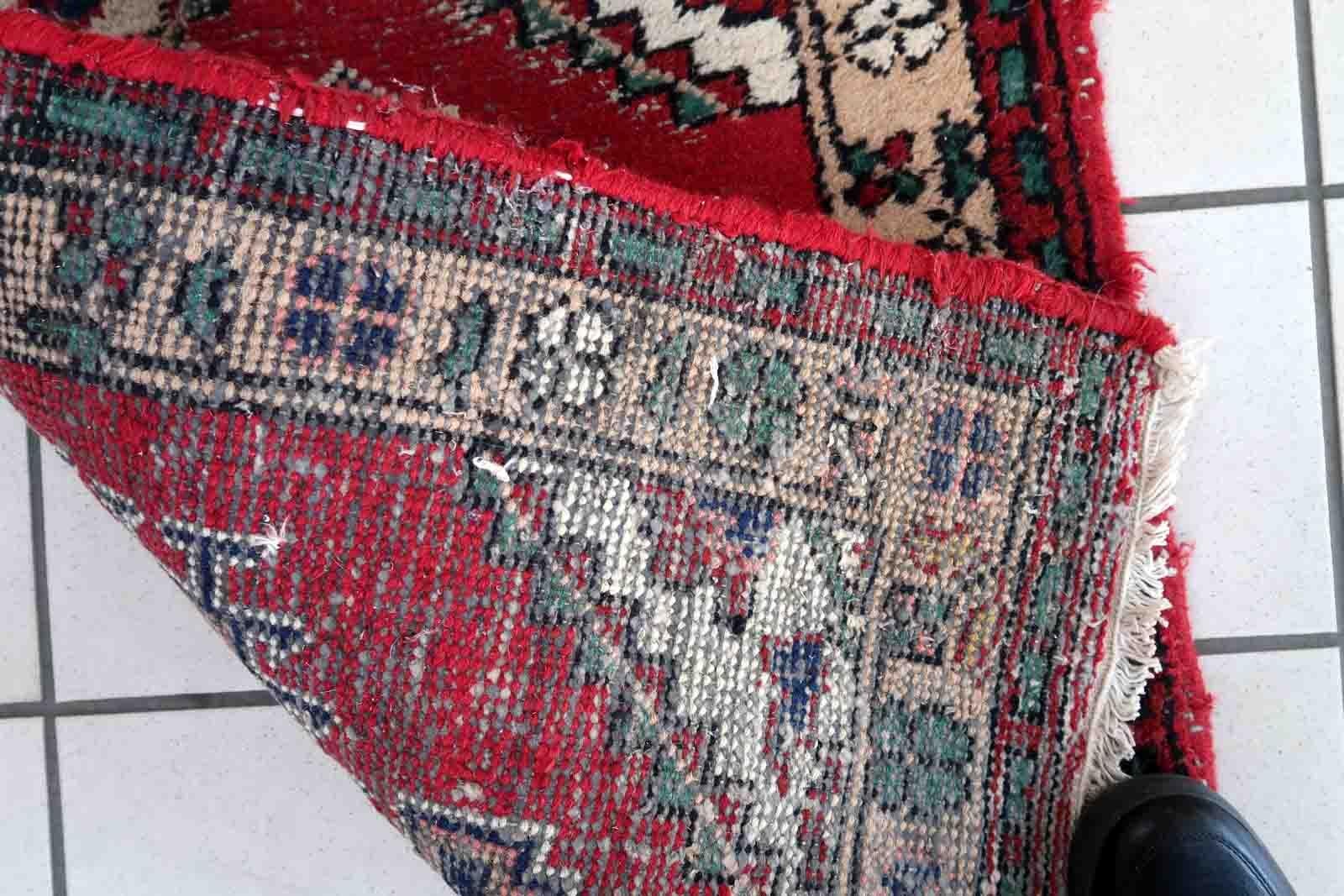 Handgefertigter Vintage-Teppich im Hamadan-Stil, 1970er Jahre, 1C842 im Angebot 2