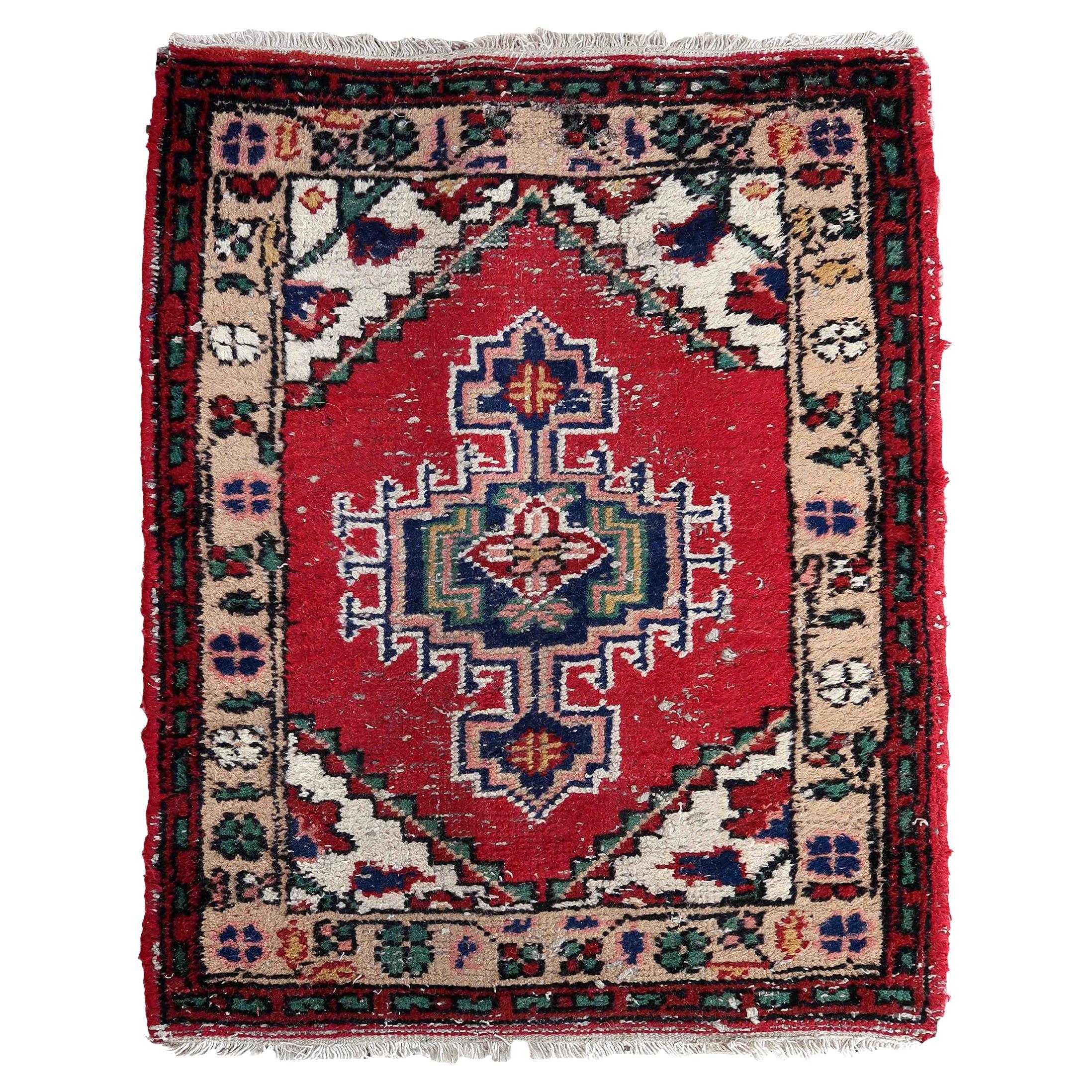 Handgefertigter Vintage-Teppich im Hamadan-Stil, 1970er Jahre, 1C842 im Angebot