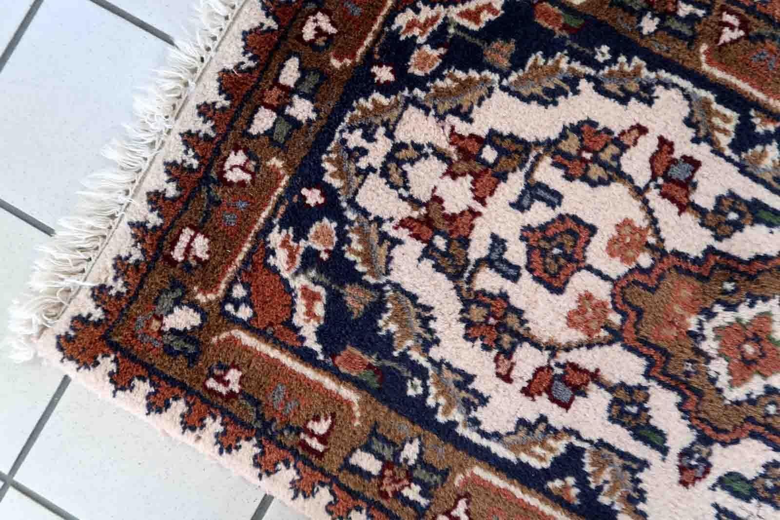 Fine XX secolo Tappeto vintage fatto a mano in stile Hamadan, anni '70, 1C851
