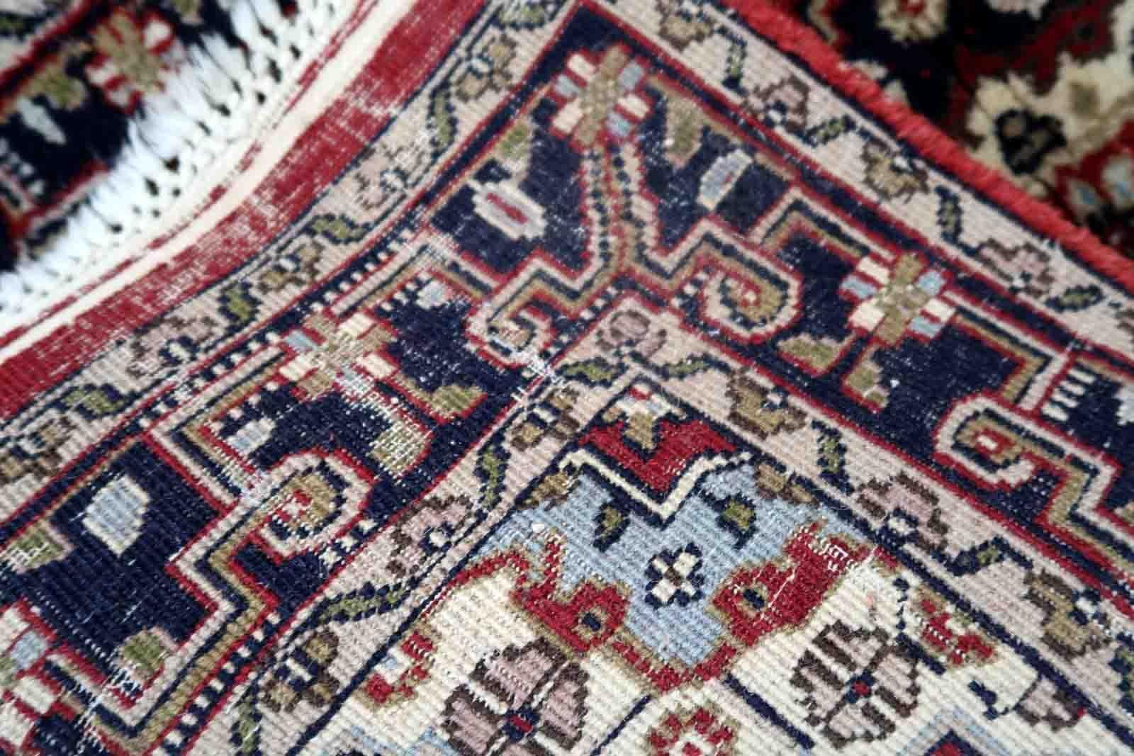 Handgefertigter Vintage-Teppich im Hamadan-Stil, 1970er Jahre, 1C874 (Indisch) im Angebot