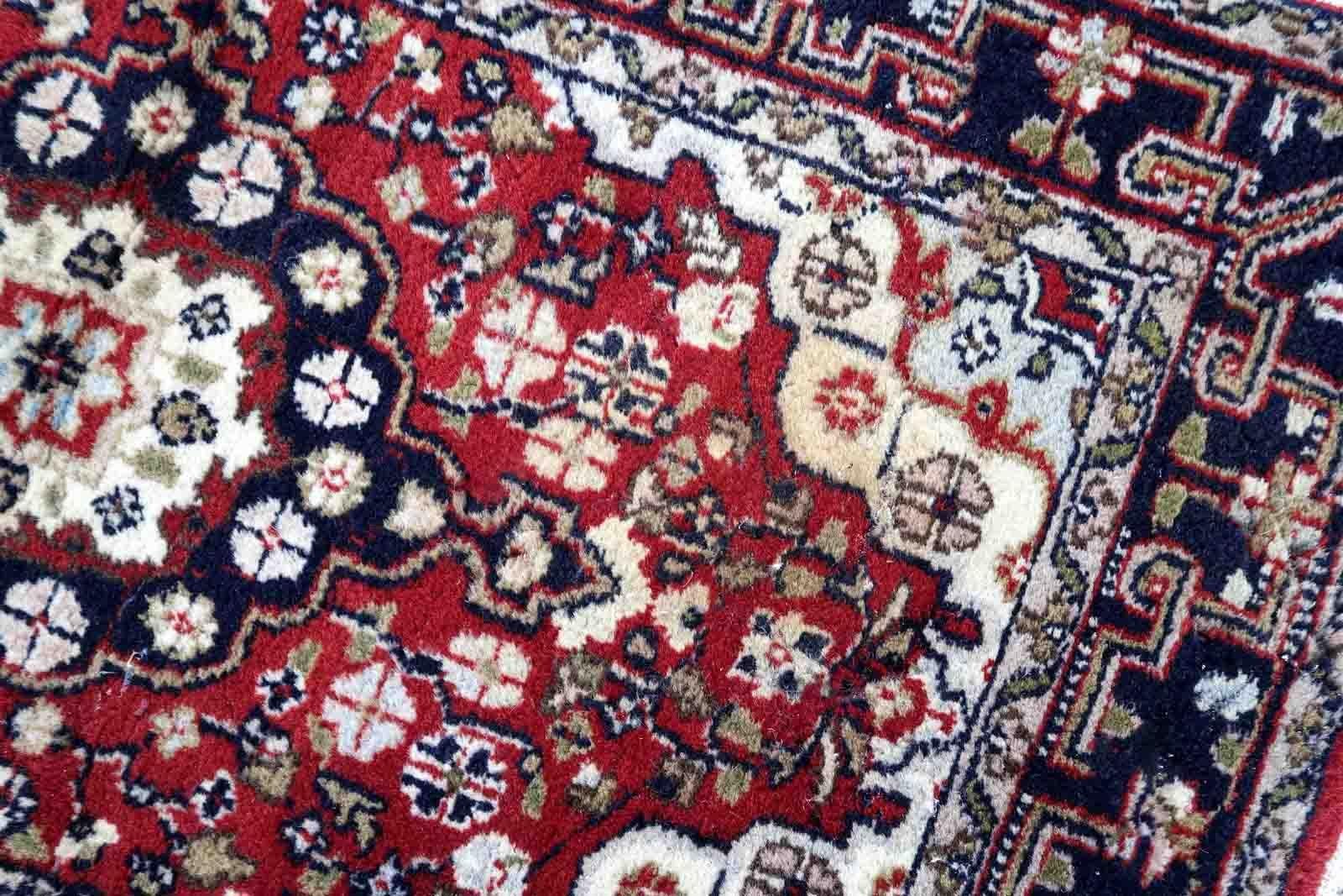 Handgefertigter Vintage-Teppich im Hamadan-Stil, 1970er Jahre, 1C874 im Zustand „Gut“ im Angebot in Bordeaux, FR