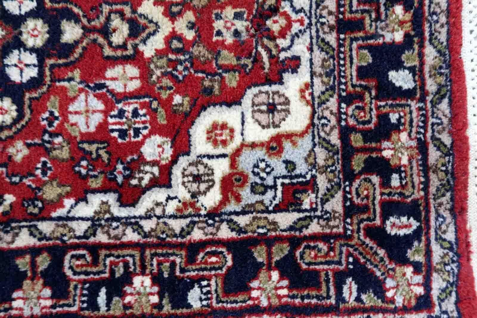 Handgefertigter Vintage-Teppich im Hamadan-Stil, 1970er Jahre, 1C874 (Ende des 20. Jahrhunderts) im Angebot