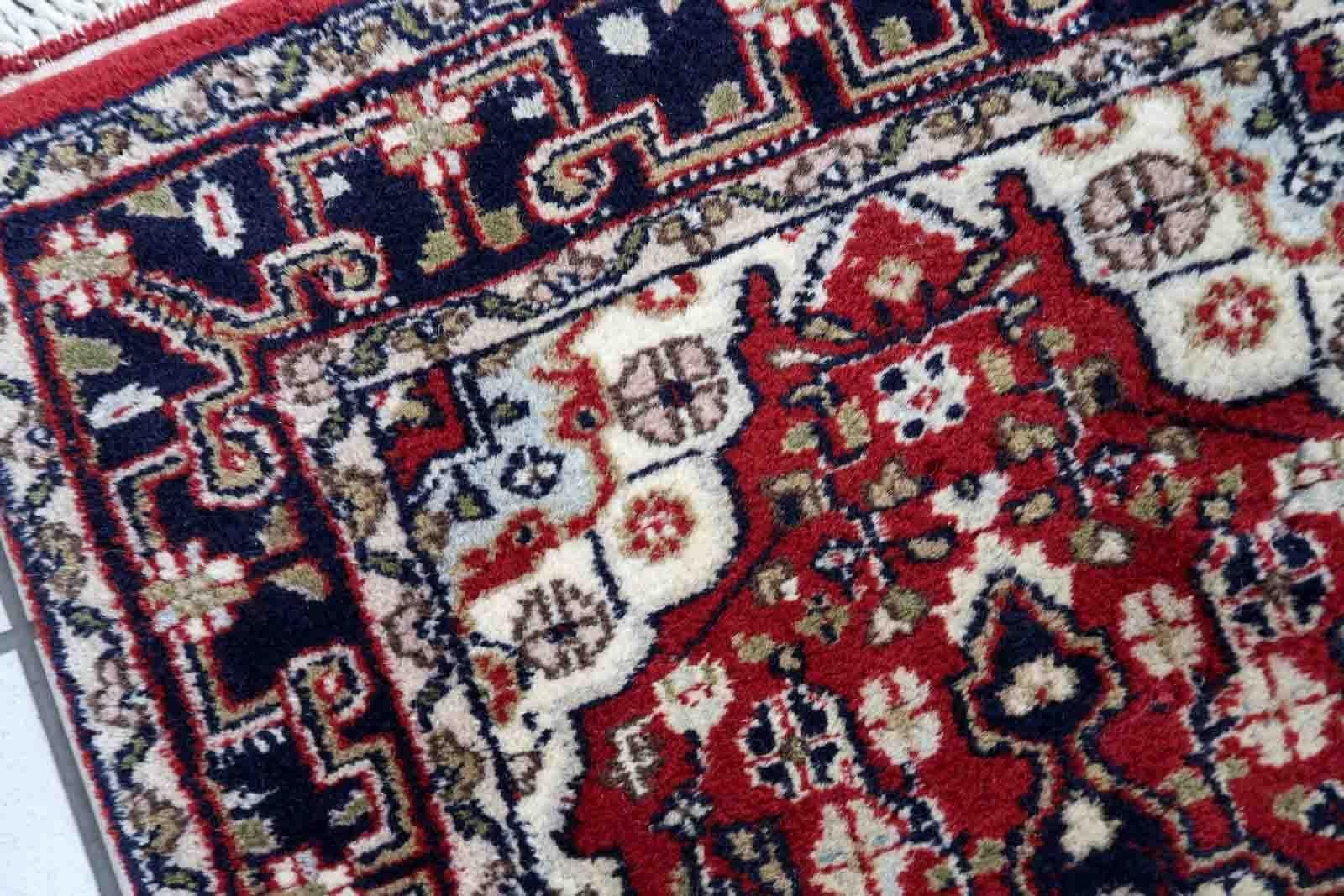 Handmade Vintage Hamadan Style Rug, 1970s, 1C874 For Sale 1