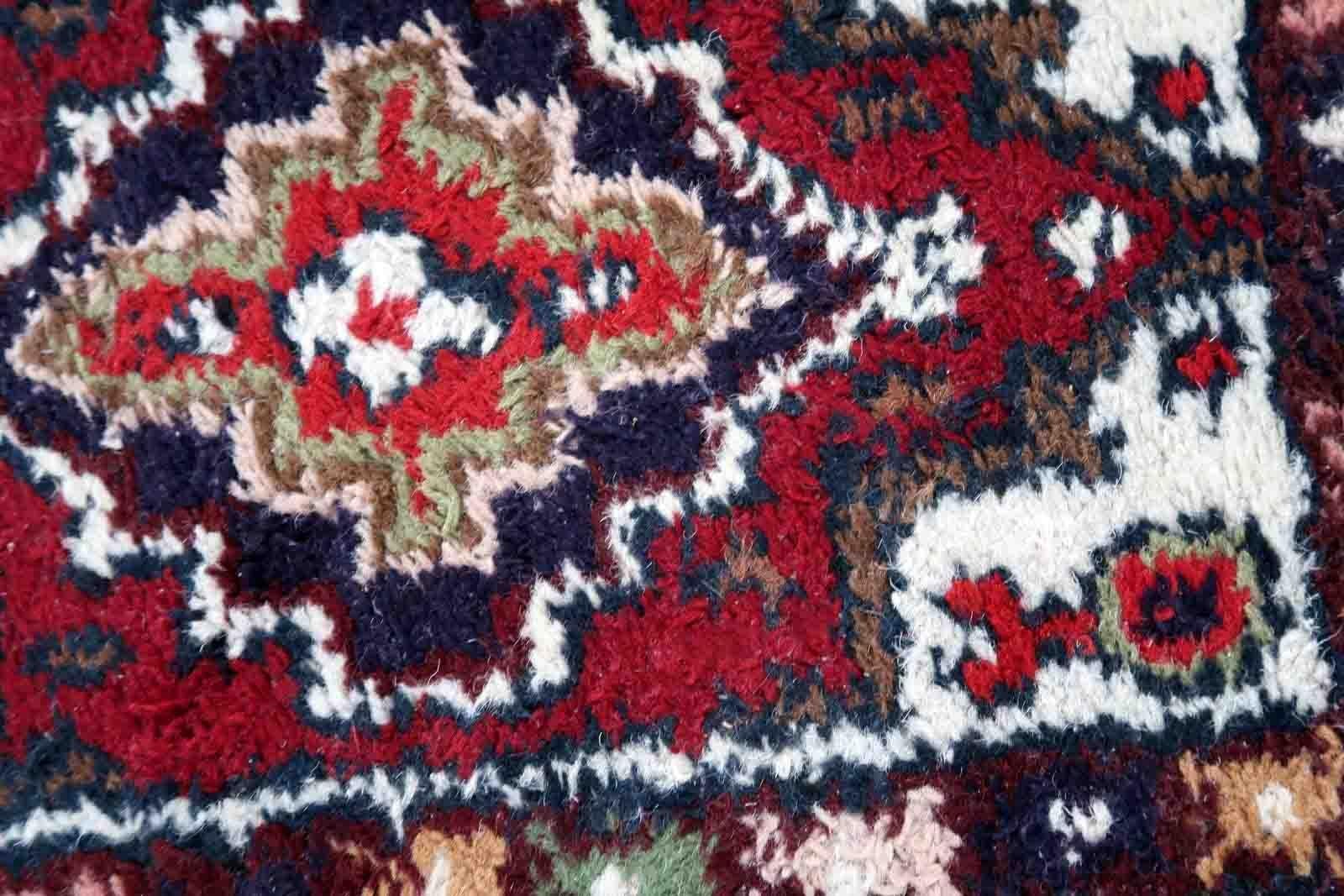 Handgefertigter Vintage-Teppich im Hamadan-Stil, 1970er Jahre, 1C875 (Ende des 20. Jahrhunderts) im Angebot
