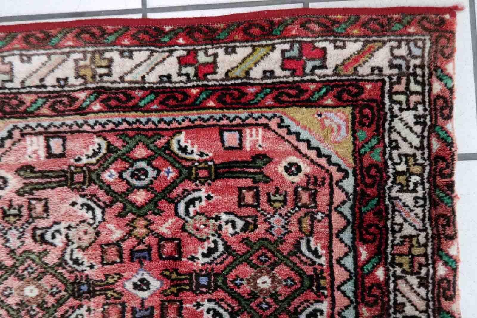 Handgefertigter Vintage-Teppich im Hamadan-Stil, 1970er Jahre, 1C917 im Angebot 5