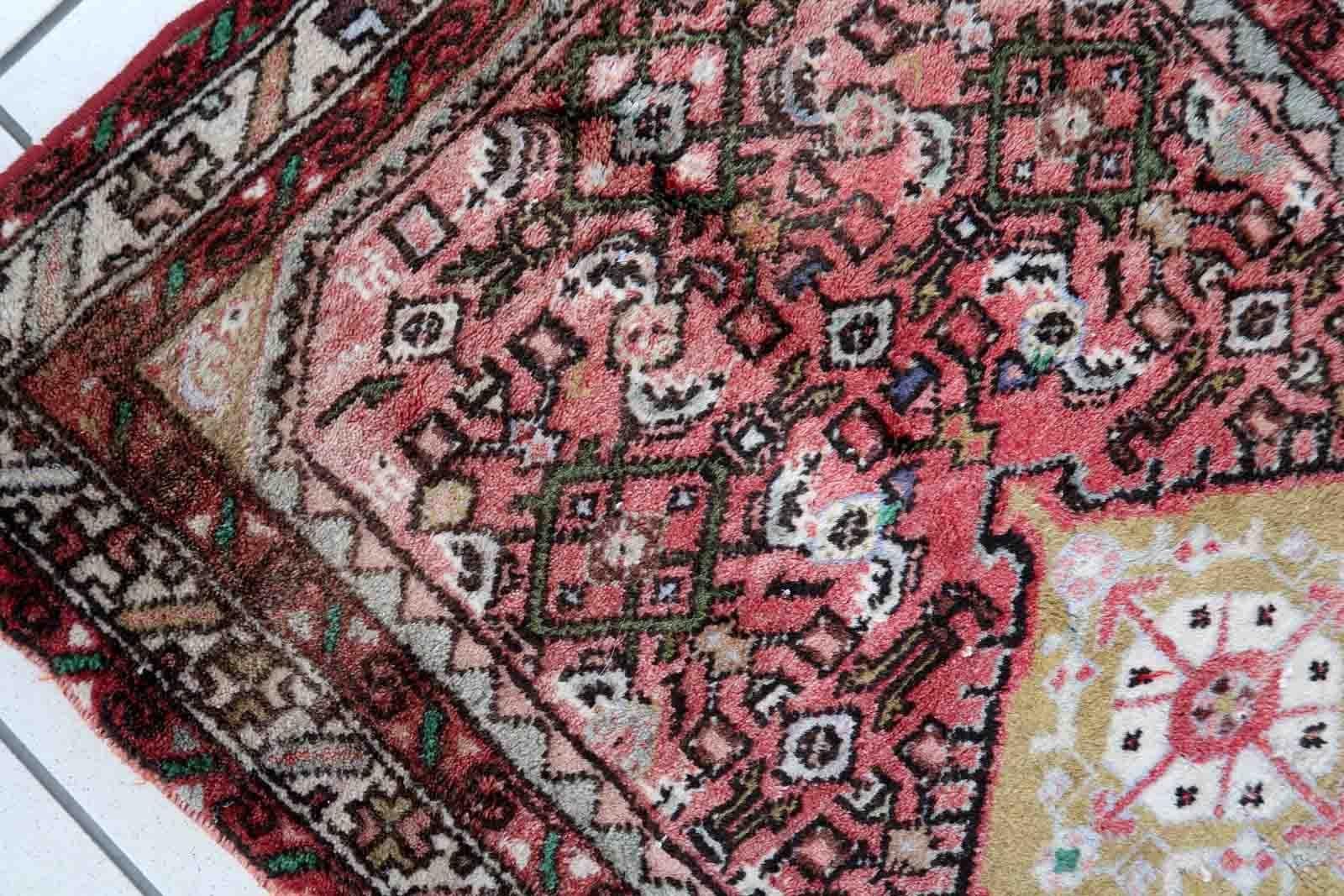 Handgefertigter Vintage-Teppich im Hamadan-Stil, 1970er Jahre, 1C917 (Wolle) im Angebot