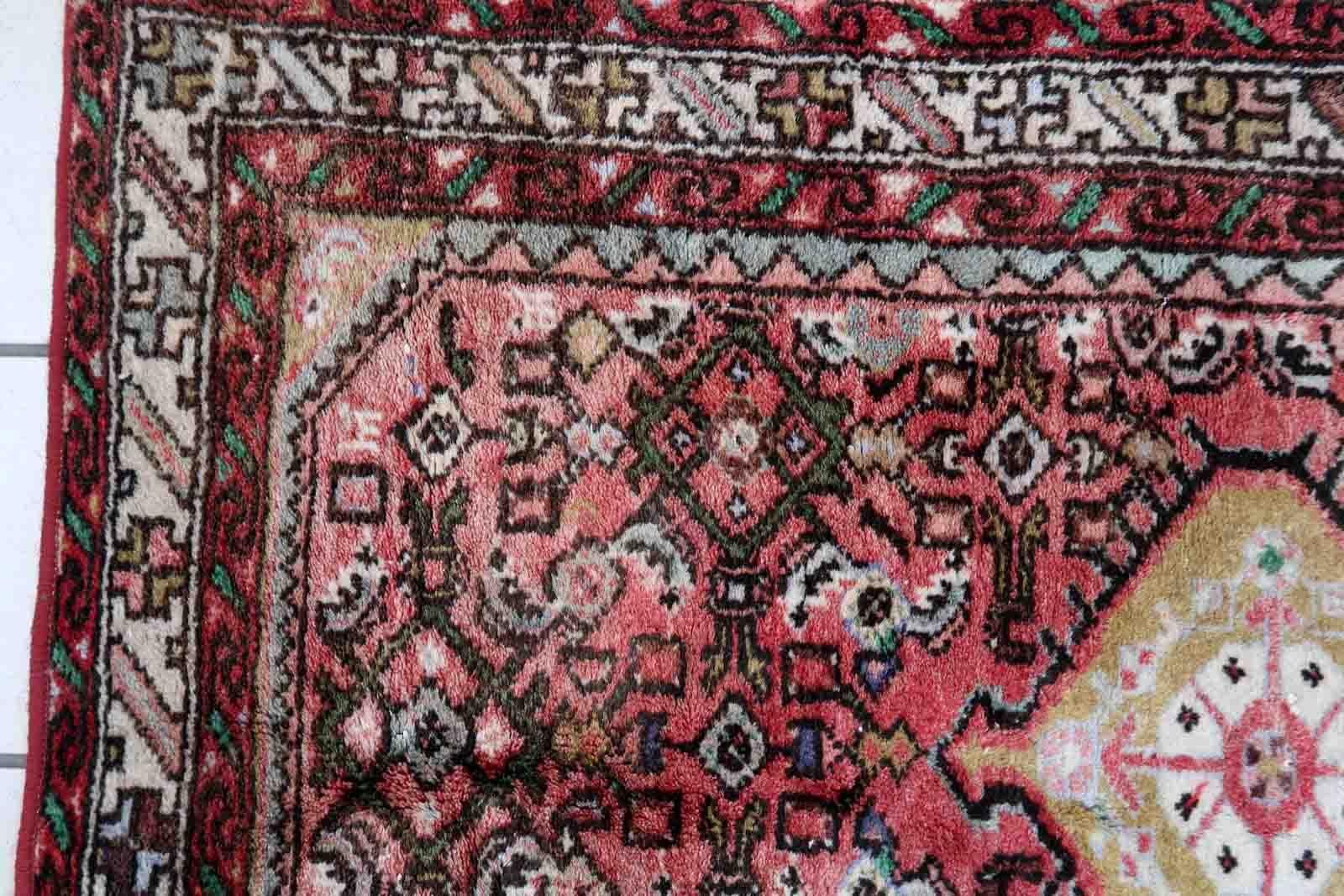 Handgefertigter Vintage-Teppich im Hamadan-Stil, 1970er Jahre, 1C917 im Angebot 1