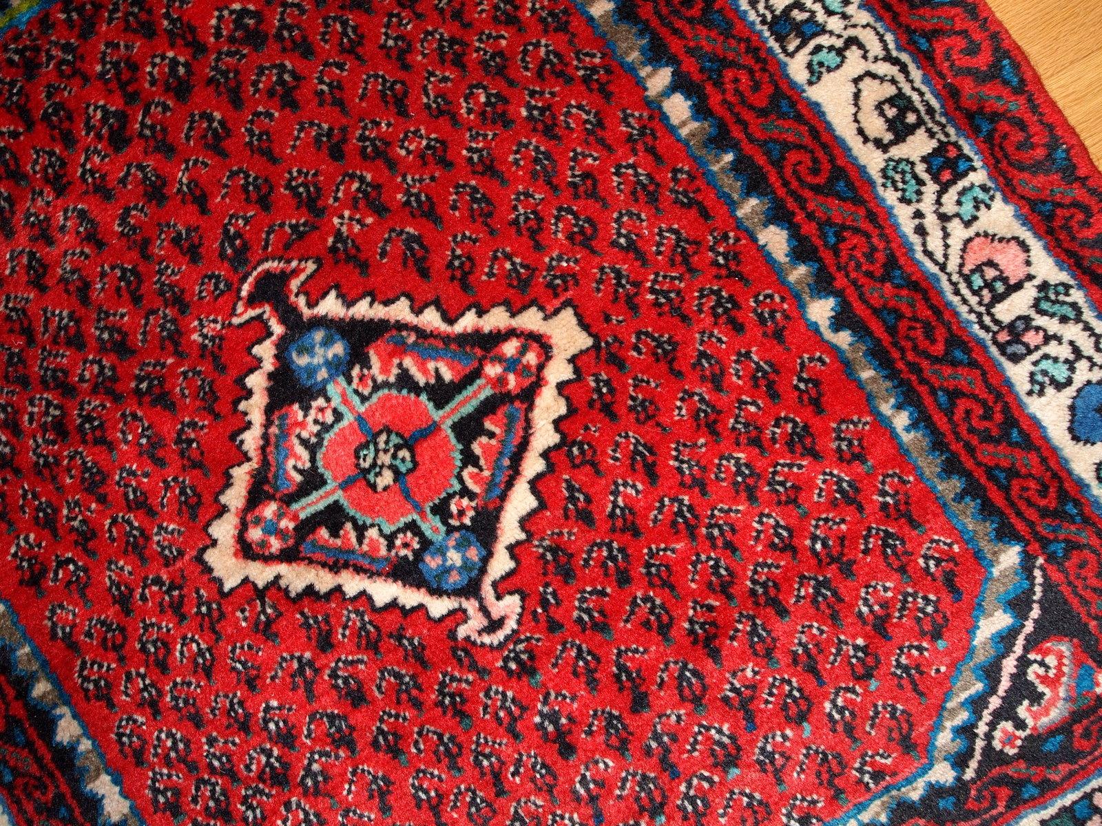 Wool Handmade Vintage Hamadan Style Rug, 1980s, 1C131