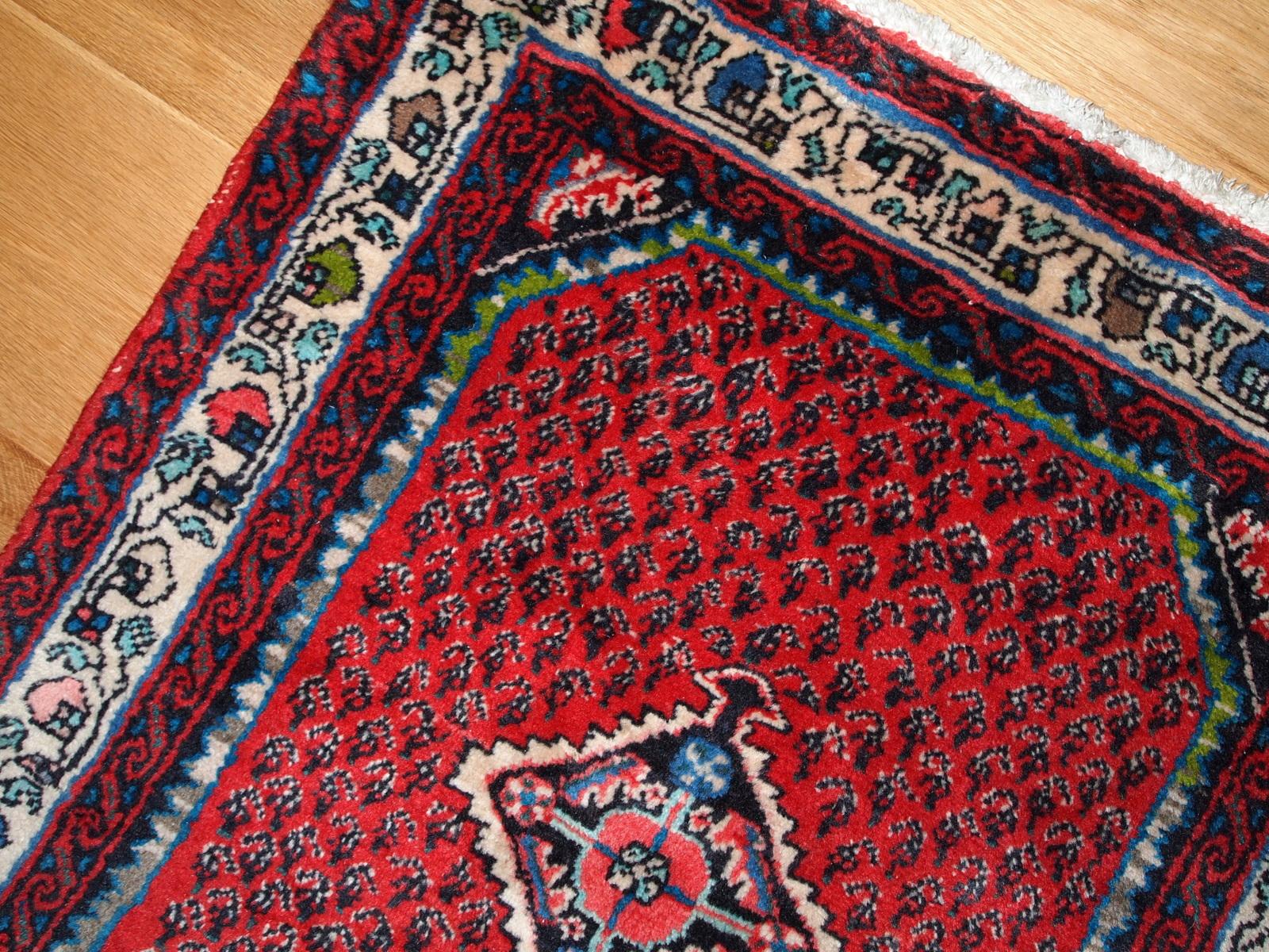 Handmade Vintage Hamadan Style Rug, 1980s, 1C131 1
