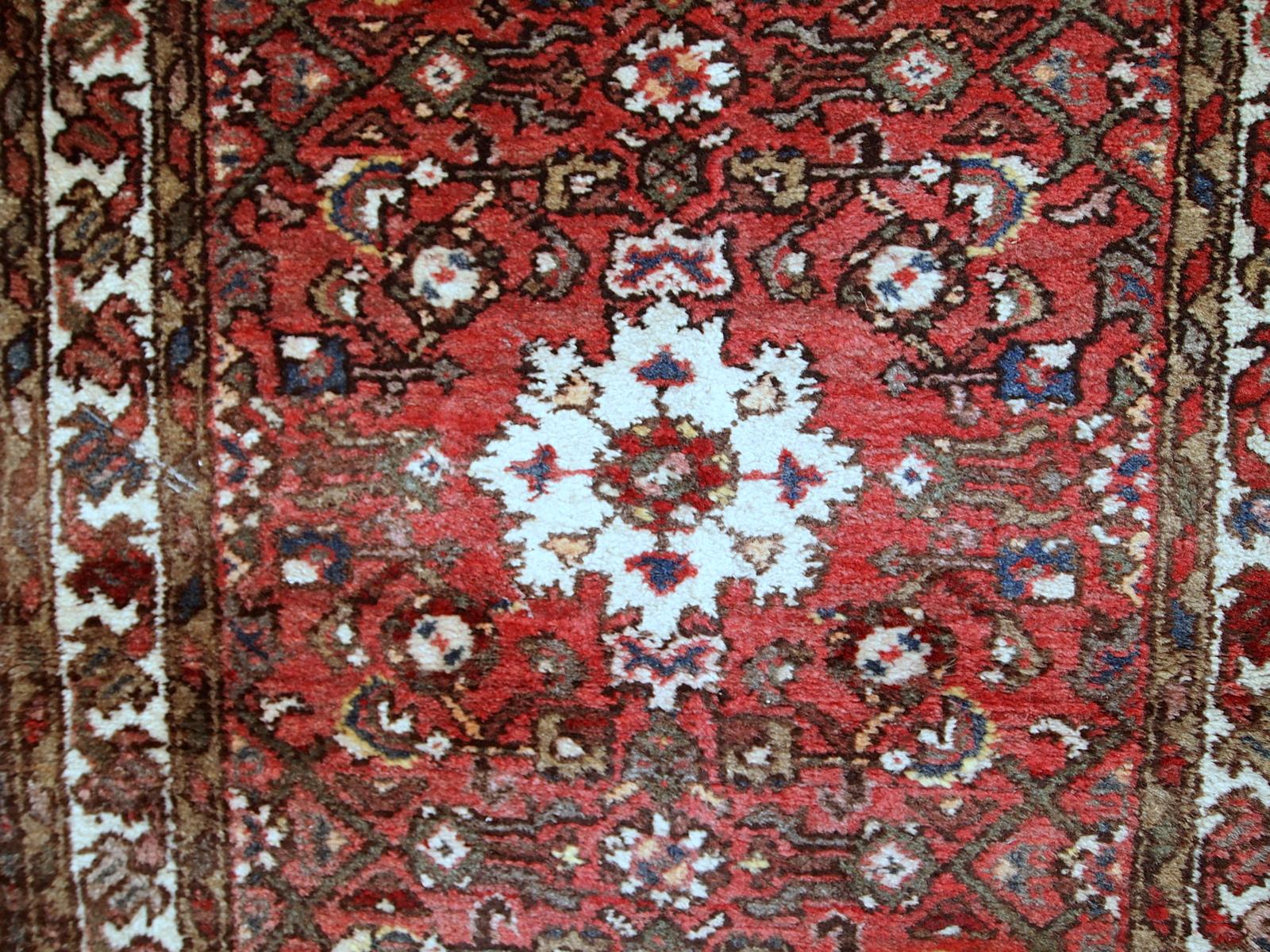 Tappeto vintage fatto a mano in stile Hamadan, anni '70, 1C387 in vendita 3