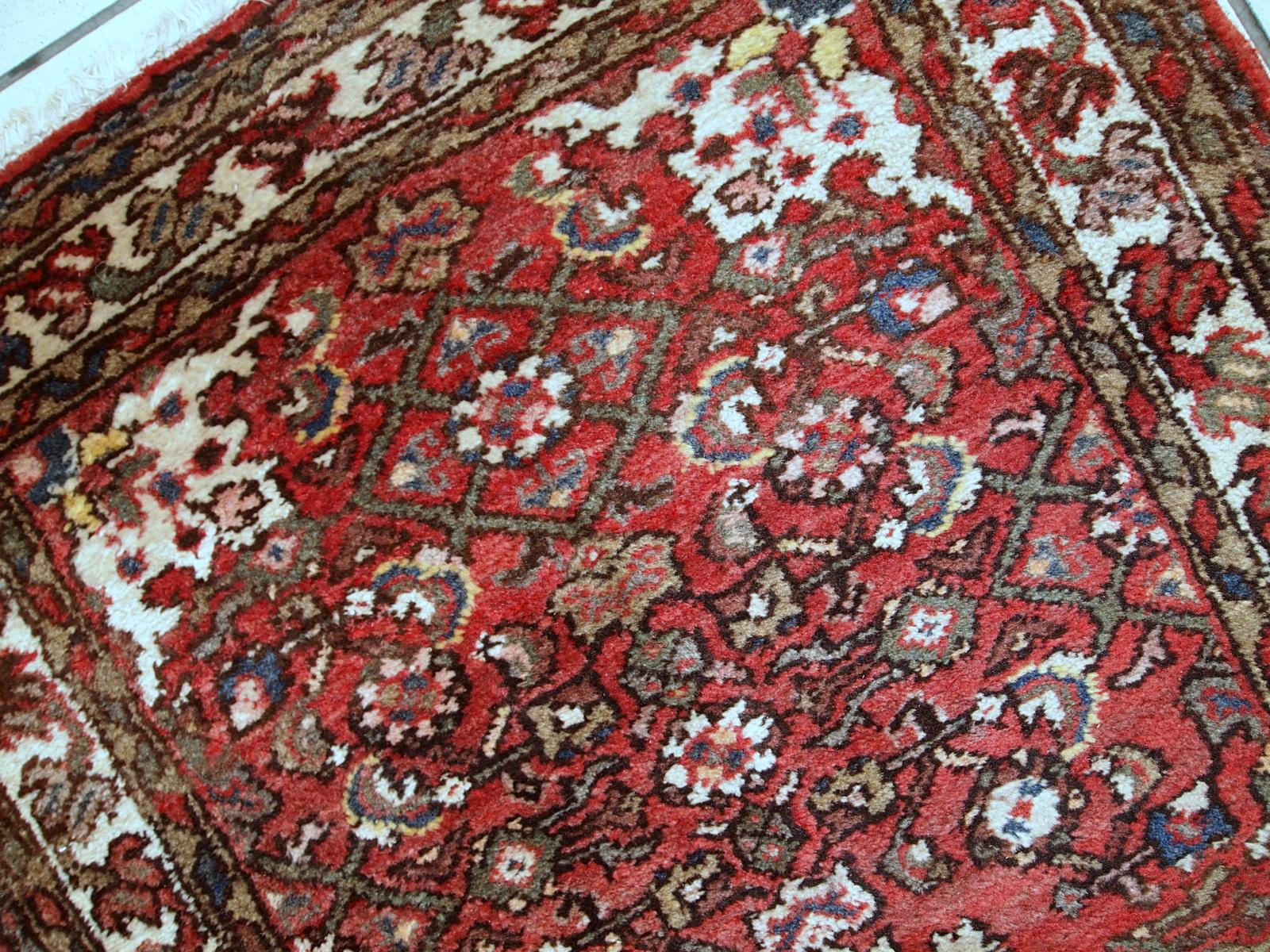 Handgefertigter Vintage-Teppich im Hamadan-Stil, 1970er Jahre, 1C387 im Angebot 4