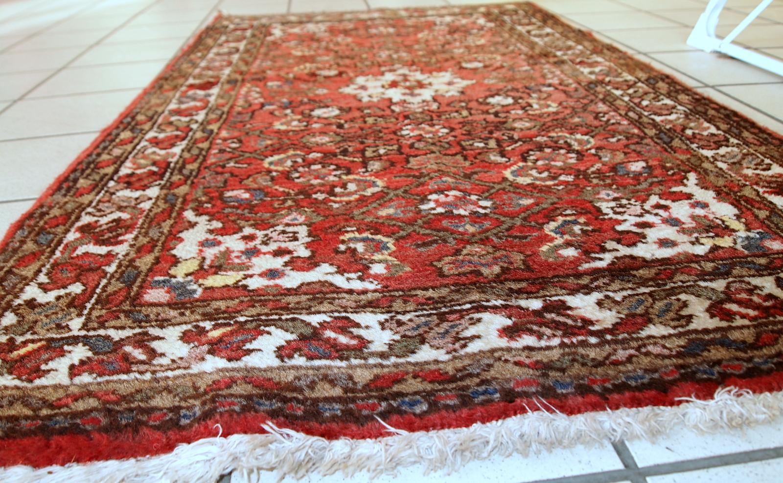 Asiatico Tappeto vintage fatto a mano in stile Hamadan, anni '70, 1C387 in vendita