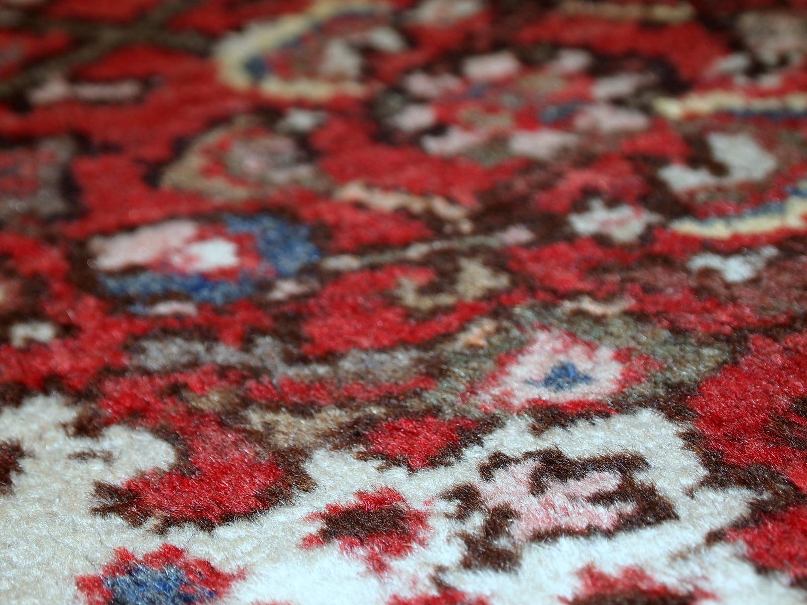Handgefertigter Vintage-Teppich im Hamadan-Stil, 1970er Jahre, 1C387 im Zustand „Gut“ im Angebot in Bordeaux, FR