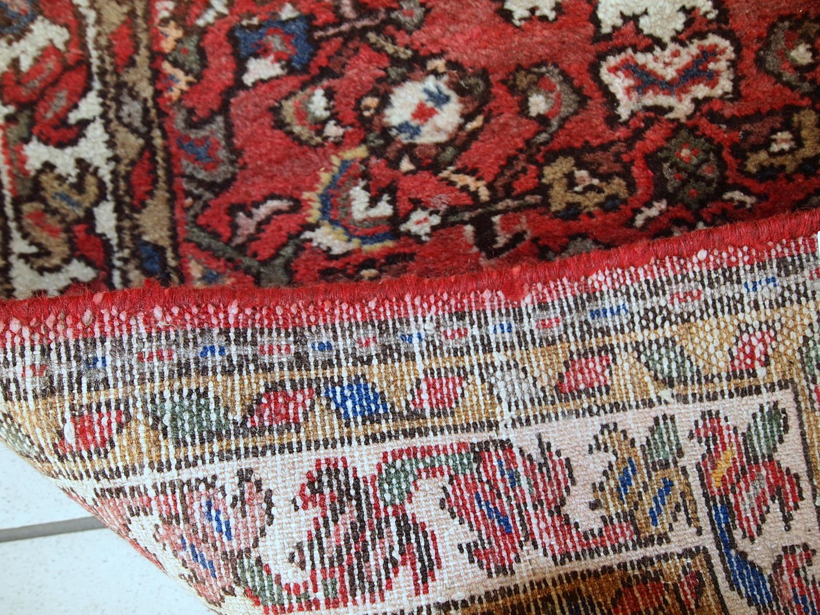 Handgefertigter Vintage-Teppich im Hamadan-Stil, 1970er Jahre, 1C387 (Ende des 20. Jahrhunderts) im Angebot