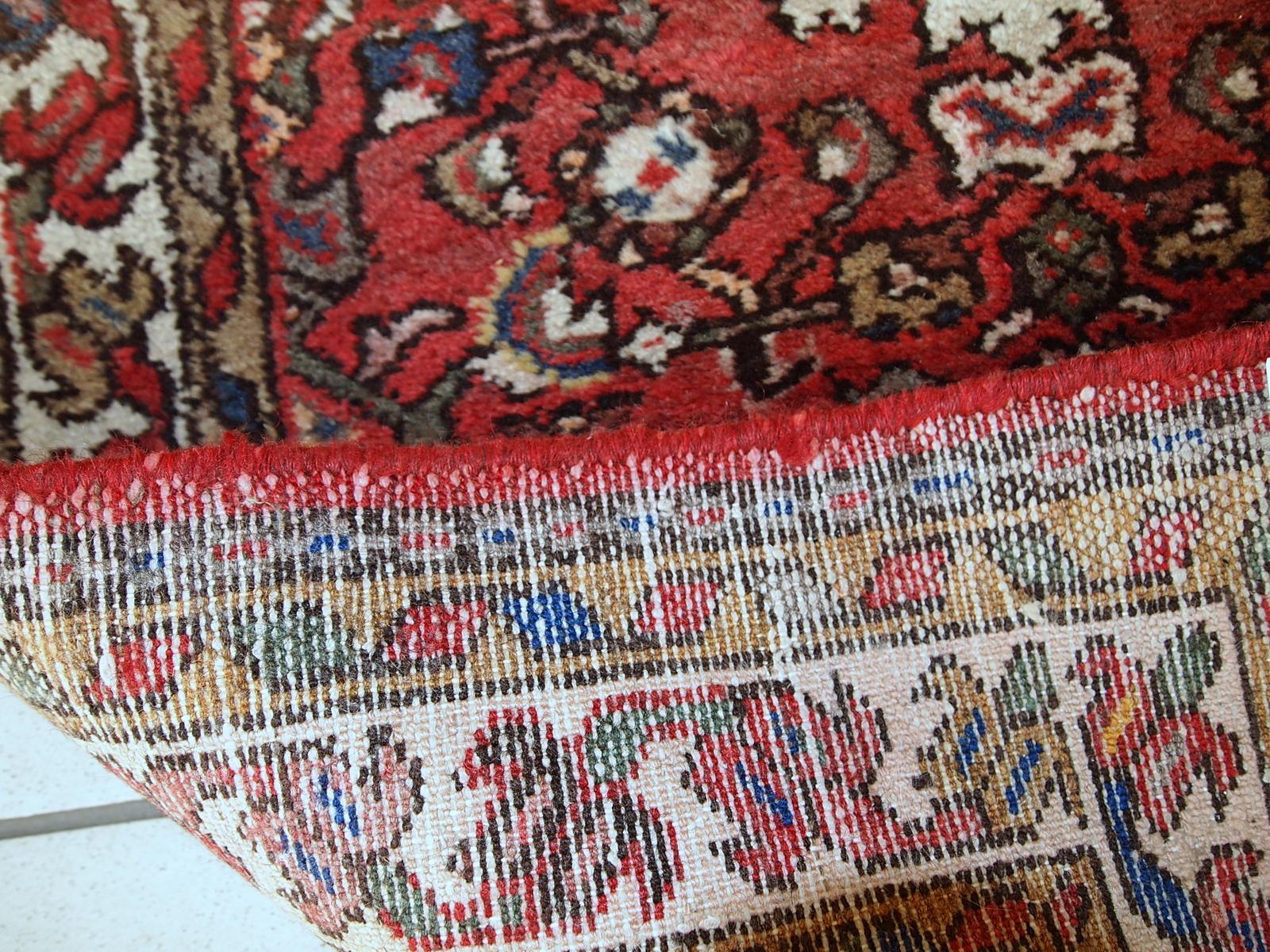Fine XX secolo Tappeto vintage fatto a mano in stile Hamadan, anni '70, 1C387 in vendita