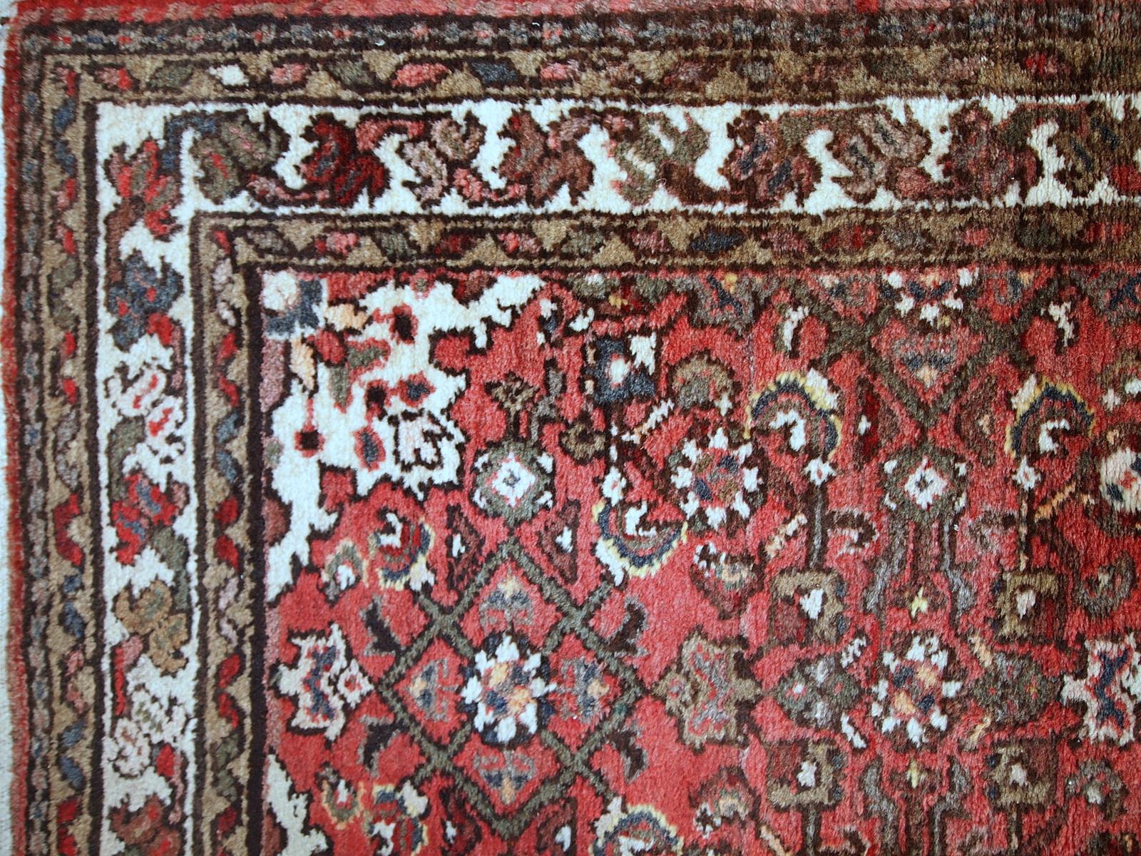 Wool Handmade Vintage Hamadan Style Rug, 1970s, 1C387 For Sale