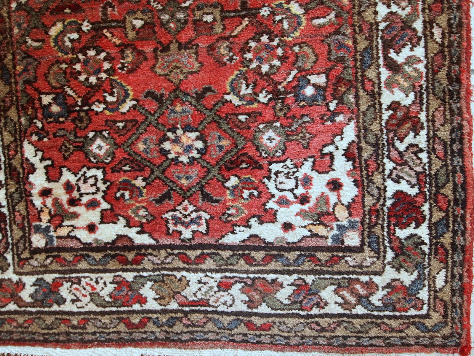 Tappeto vintage fatto a mano in stile Hamadan, anni '70, 1C387 in vendita 1