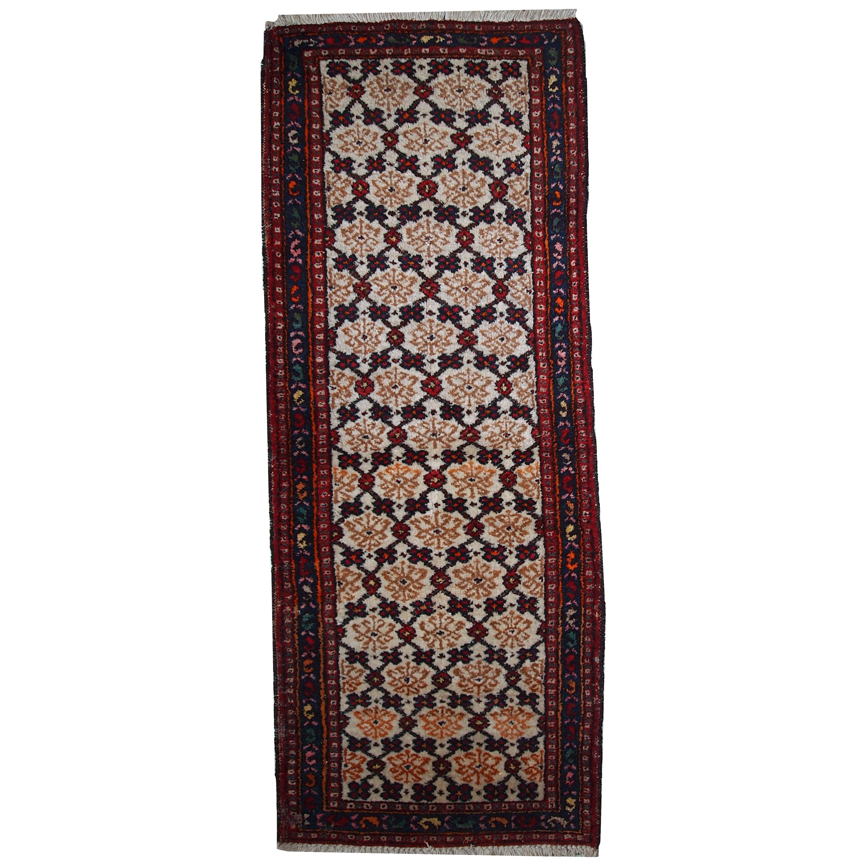 Handgefertigter Vintage-Läufer im Hamadan-Stil, 1960er Jahre, 1C378