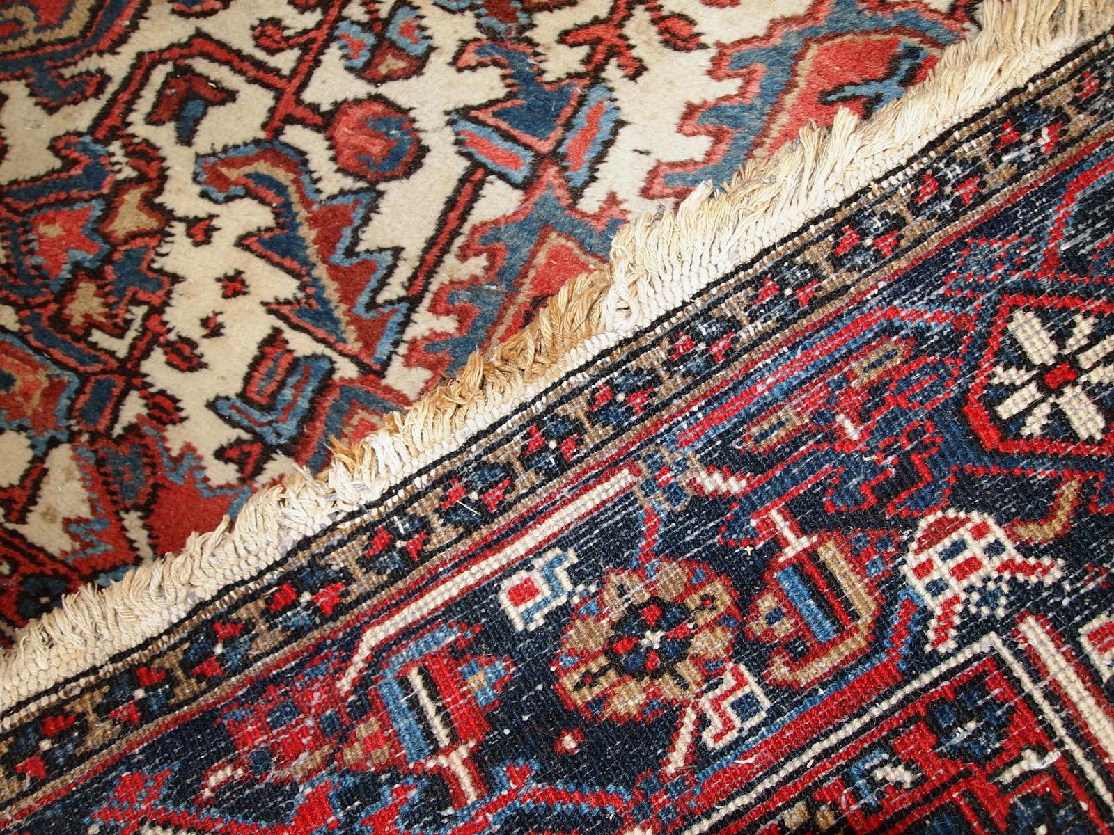 Handgefertigter Vintage-Teppich im Heriz-Stil, 1950er Jahre, 1C697 (Indisch)