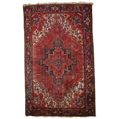 Tapis vintage fait main de style Heriz, années 1950, 1C697