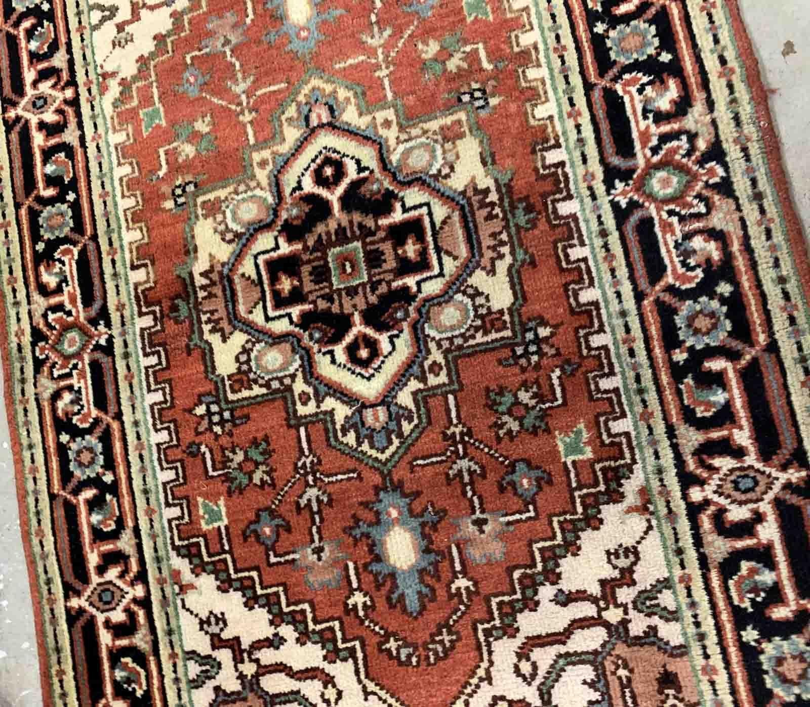 Handgefertigter Vintage-Teppich im Heriz-Stil, 1970er Jahre, 1B898 (Ende des 20. Jahrhunderts) im Angebot