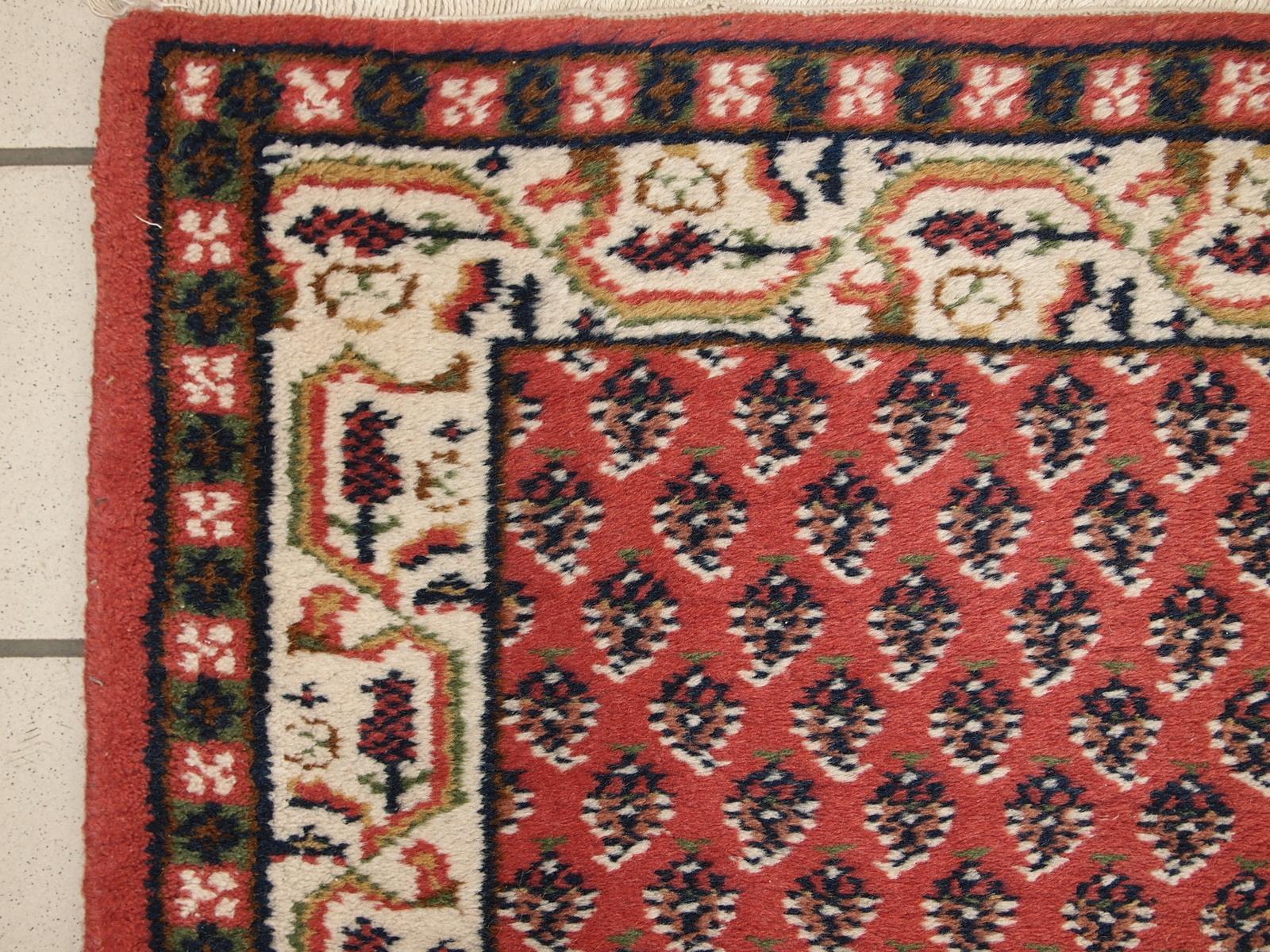 Wool Handmade Vintage Indi-Seraband Rug, 1970s, 1C642 For Sale