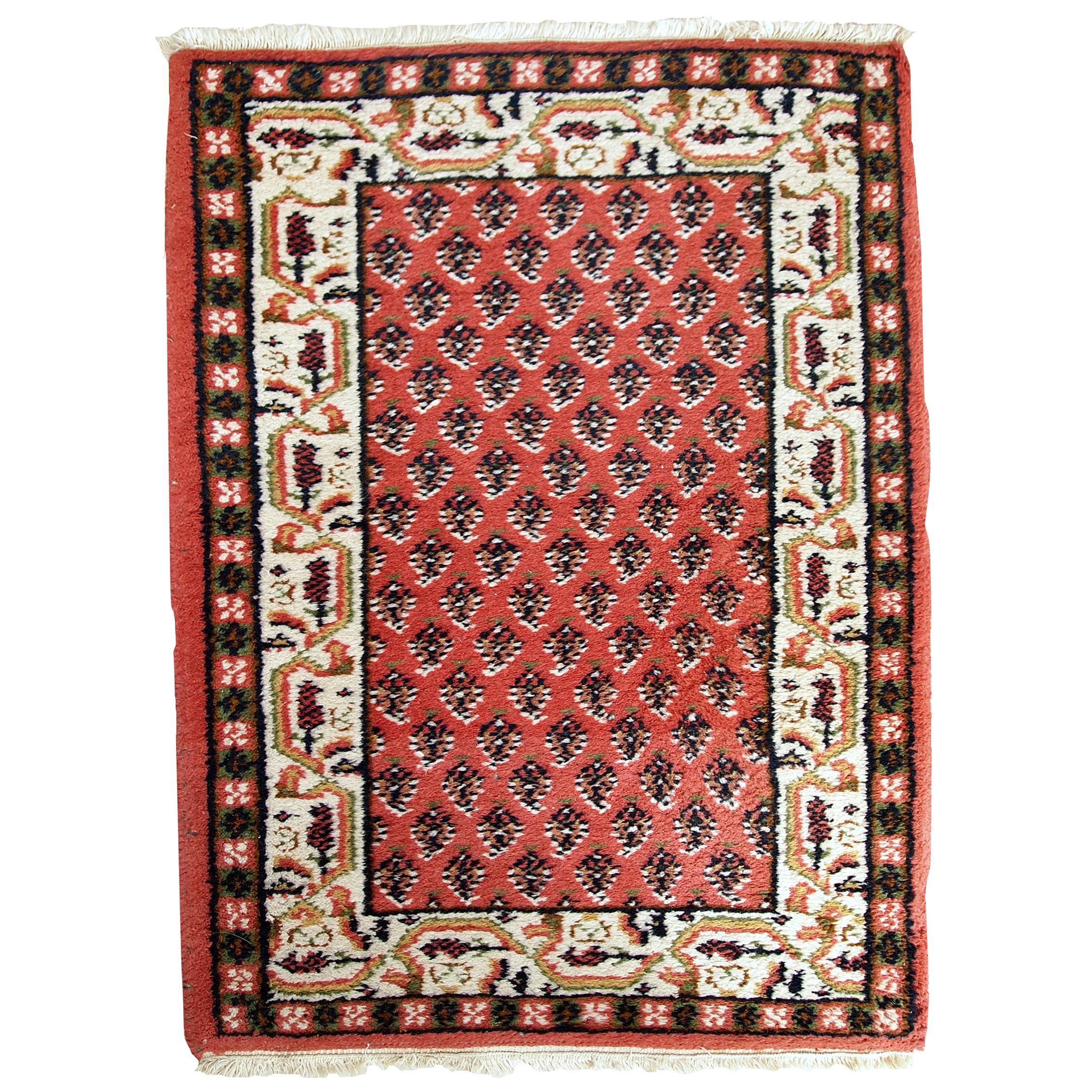 Handmade Vintage Indi-Seraband Rug, 1970s, 1C642 For Sale