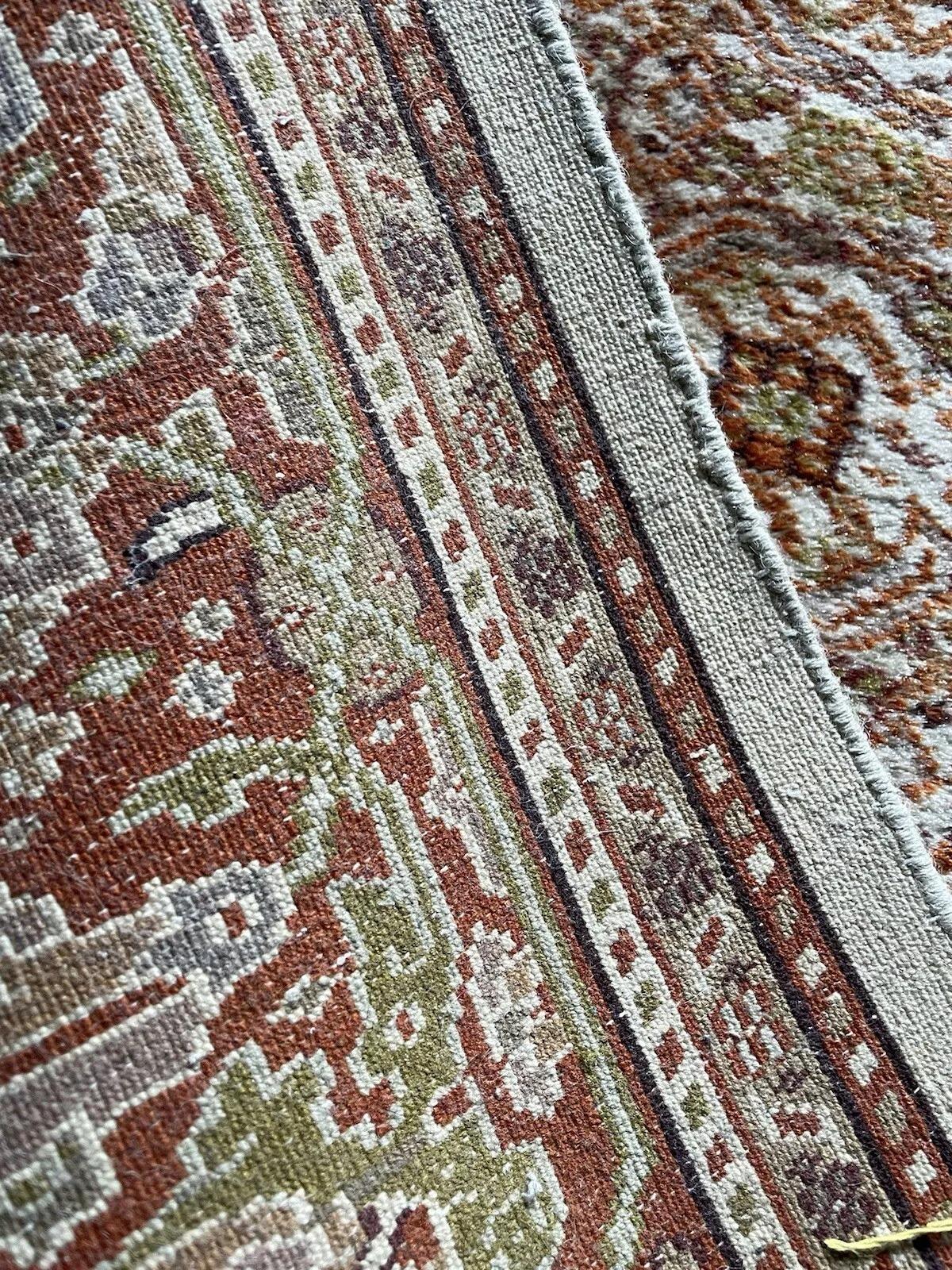 Laine Tapis indien Agra vintage fait à la main, 4' x 6', 1970 - 1N75 en vente